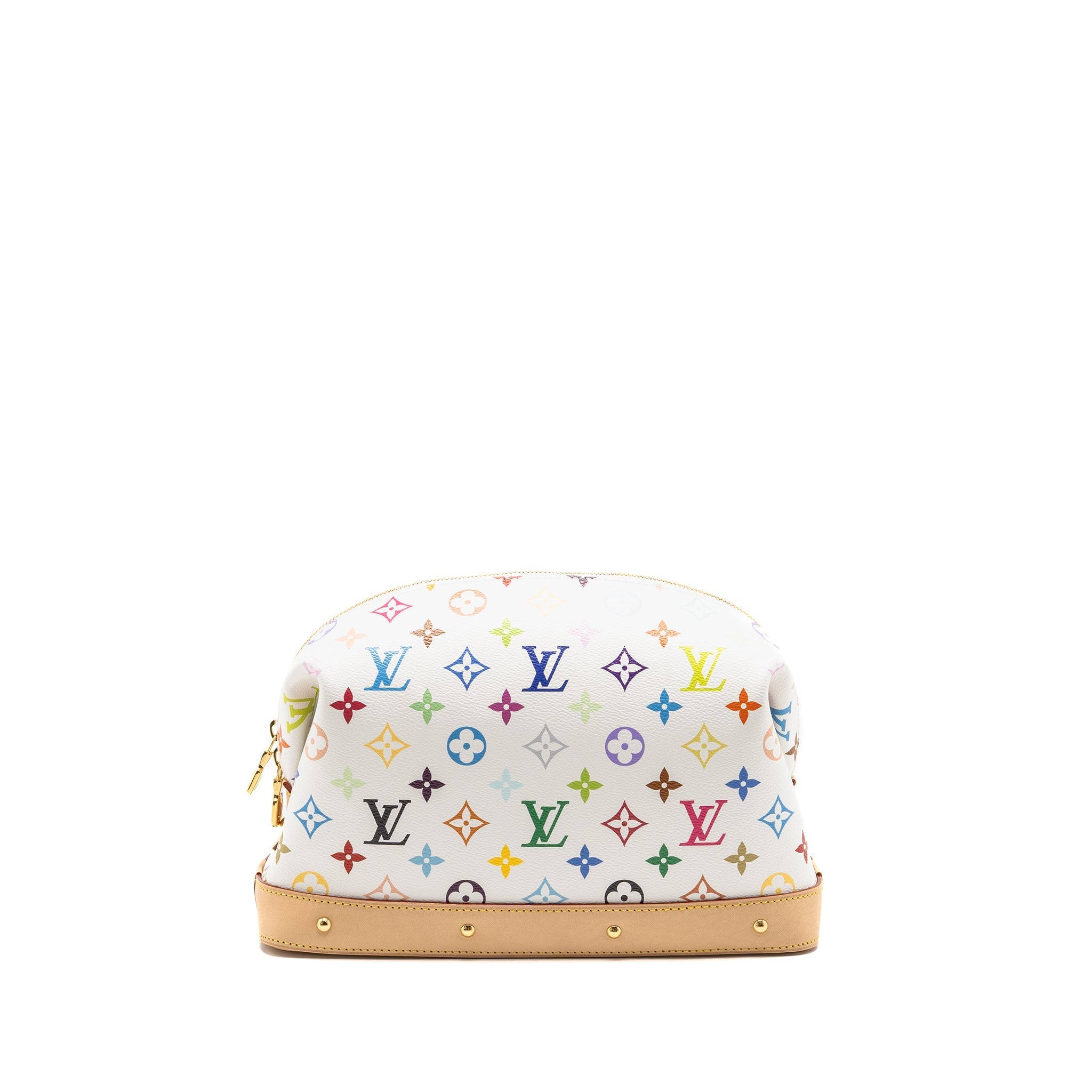 LOUIS VUITTON X TAKASHI MURAKAMI COSMETIC POUCH MULTICOLOURED MONOGRAM CANVAS WHITE GHW