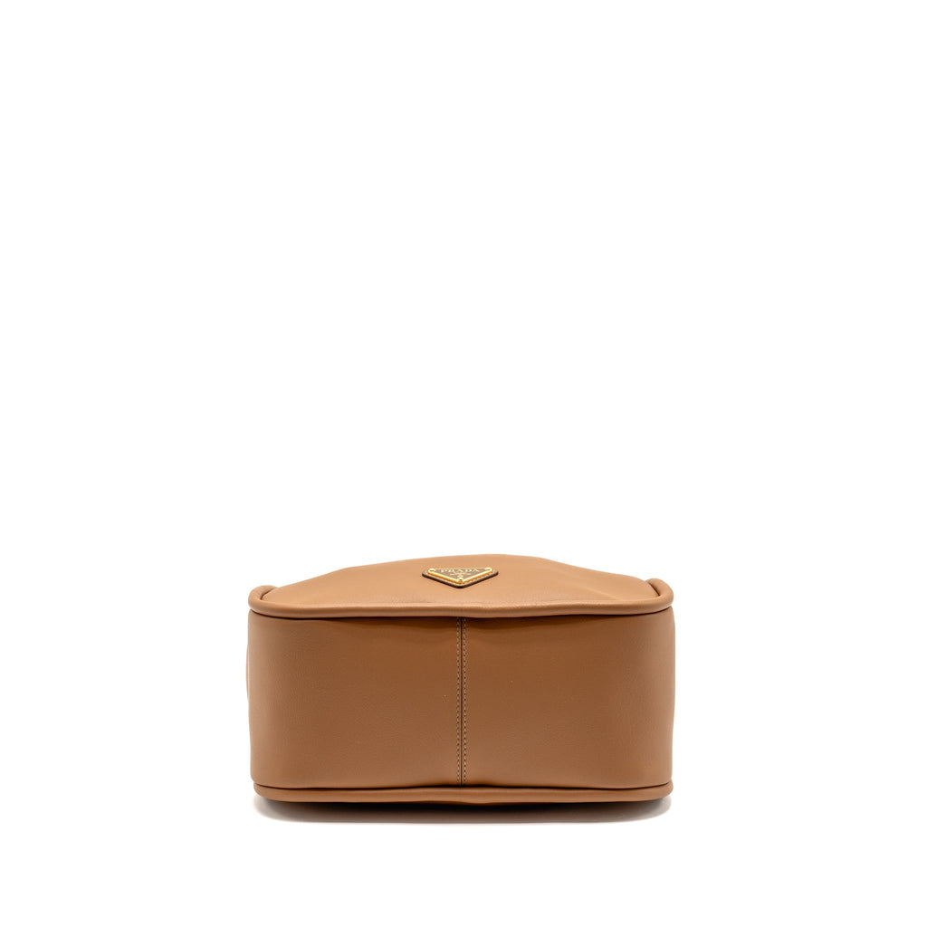 PRADA DARLING HANDBAG CALFSKIN CARAMEL GHW