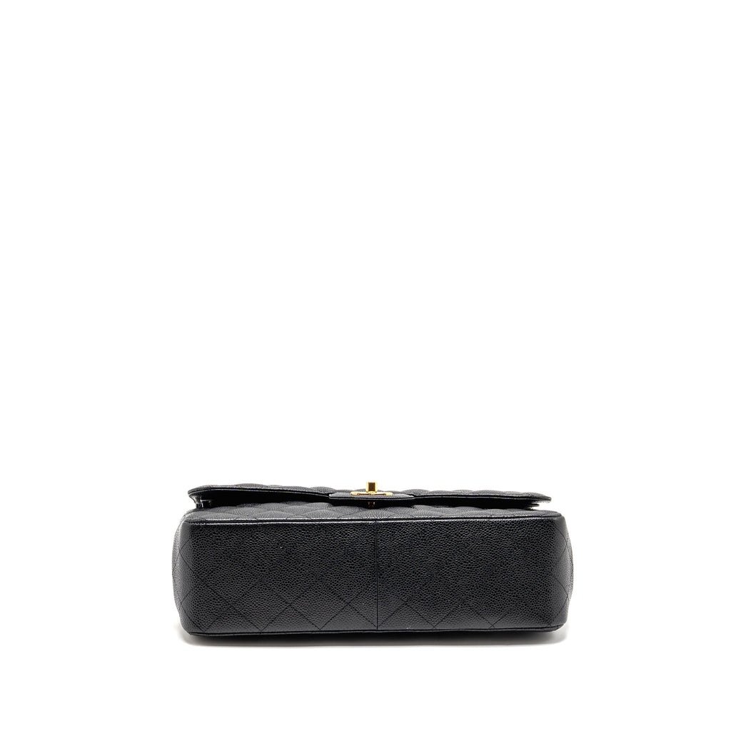 CHANEL JUMBO CLASSIC DOUBLE FLAP BAG CAVIAR BLACK GHW