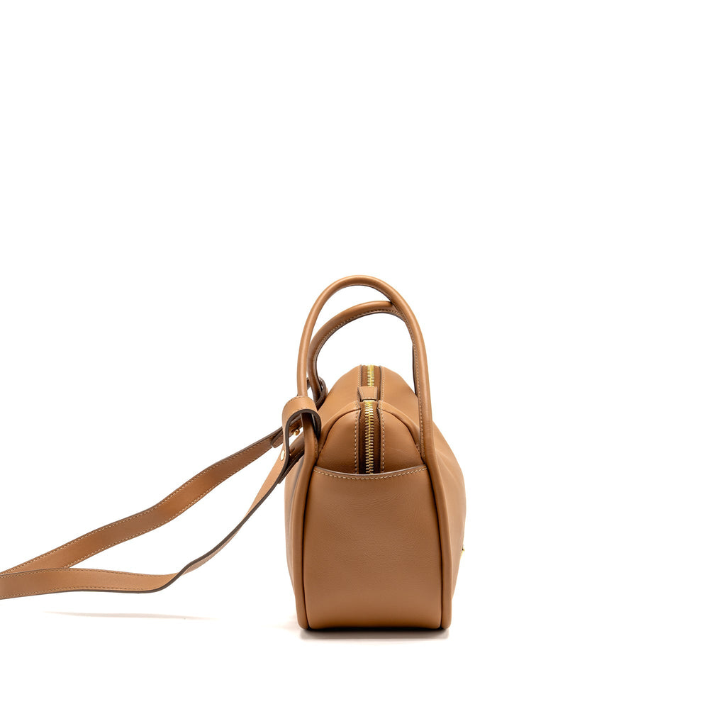 PRADA DARLING HANDBAG CALFSKIN CARAMEL GHW