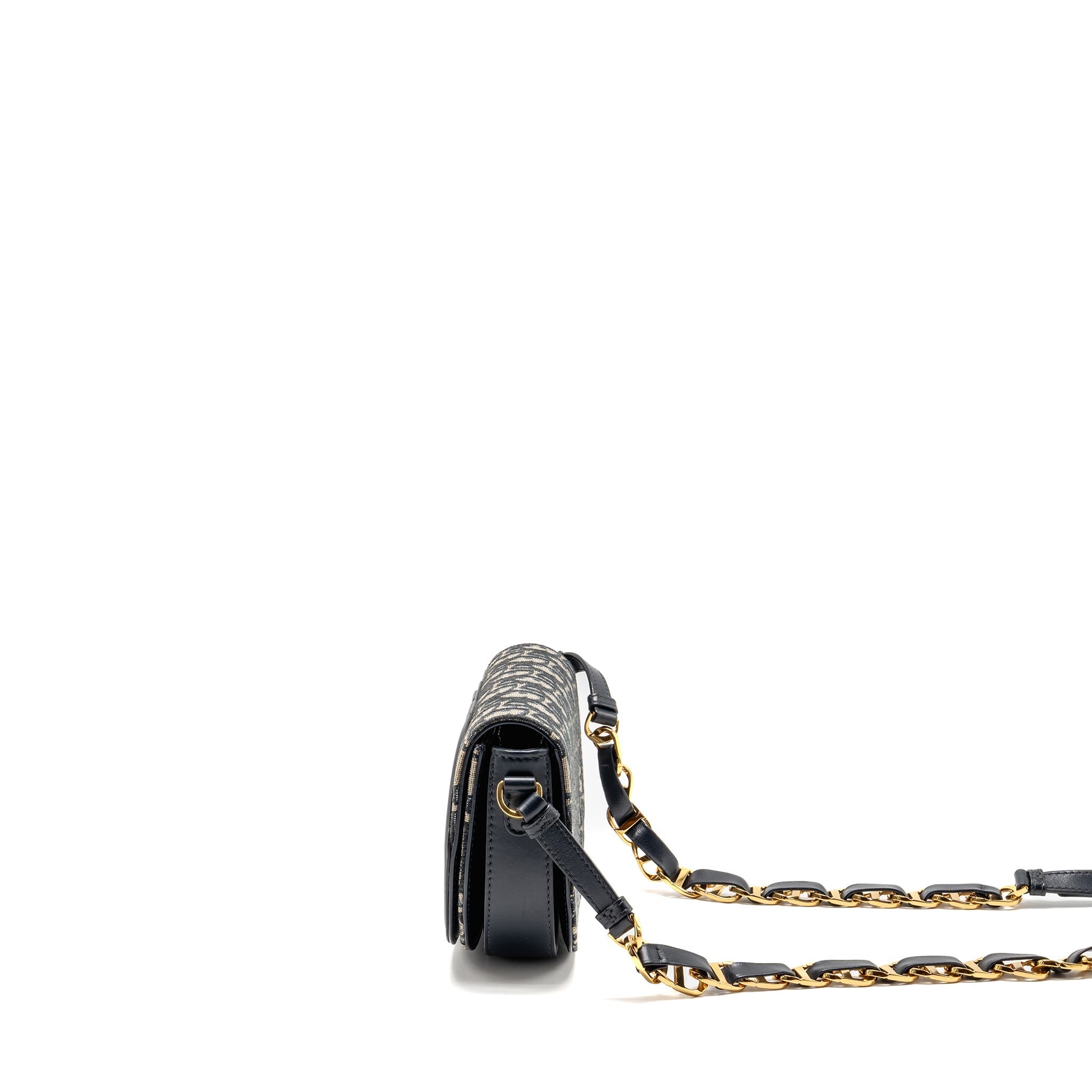 DIOR CD SIGNATURE CROSSBODY BAG OBLIQUE CANVAS NAVY GHW