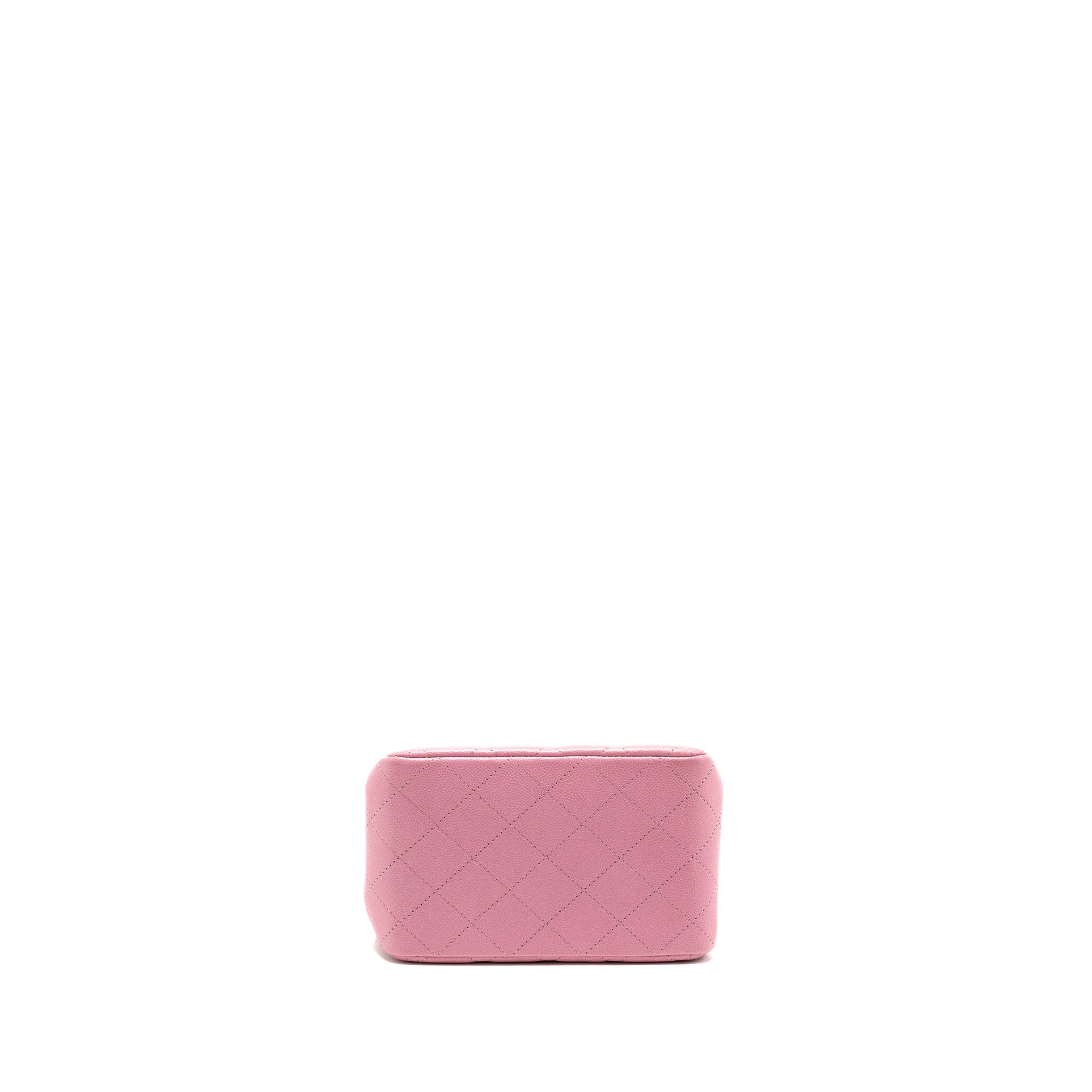 CHANEL MINI BUCKET HOBO BAG CAVIAR PINK LGHW (MICROCHIP)
