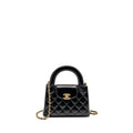 CHANEL MINI KELLY SHOPPING TOTE BAG CALFSKIN BLACK GHW (MICROCHIP)