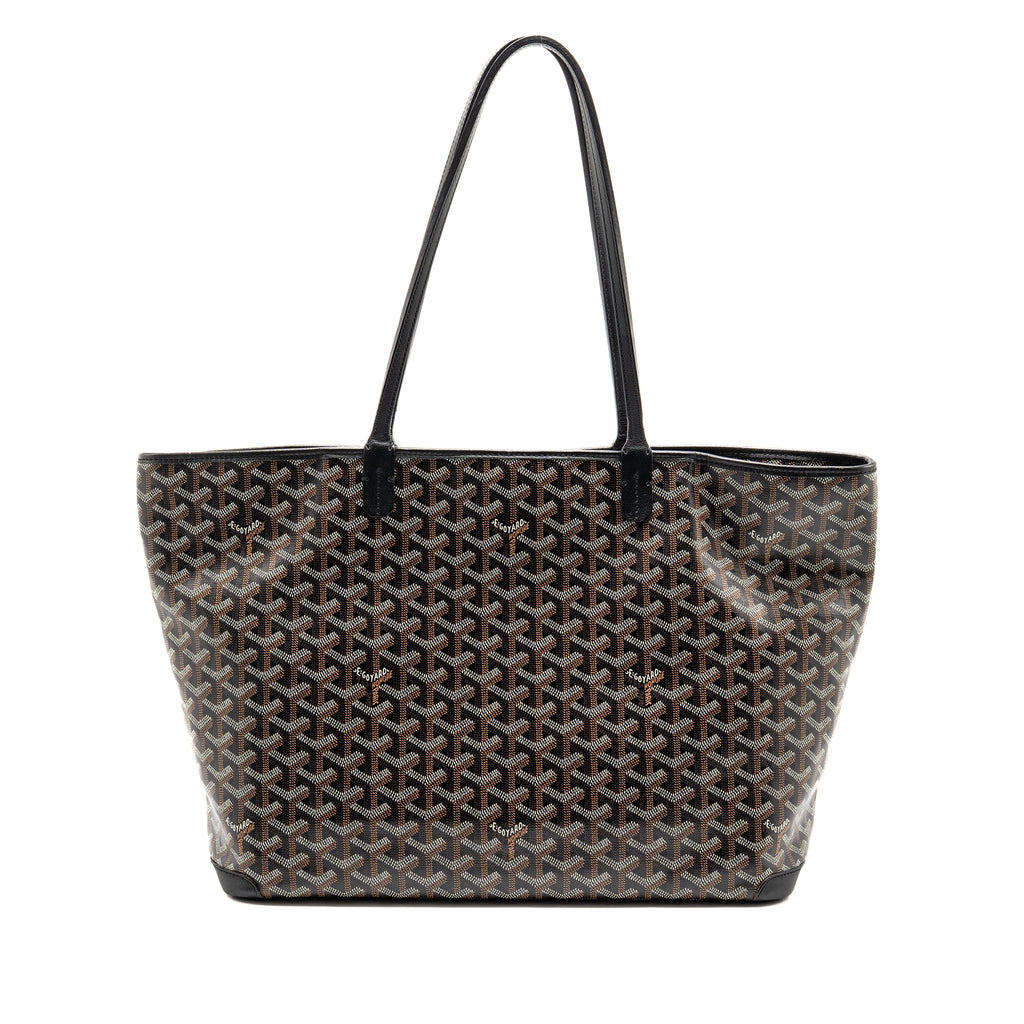 GOYARD ARTOIS BAG PM GOYARDINE CANVAS/CHEVROCHES CALFSKIN BLACK SHW