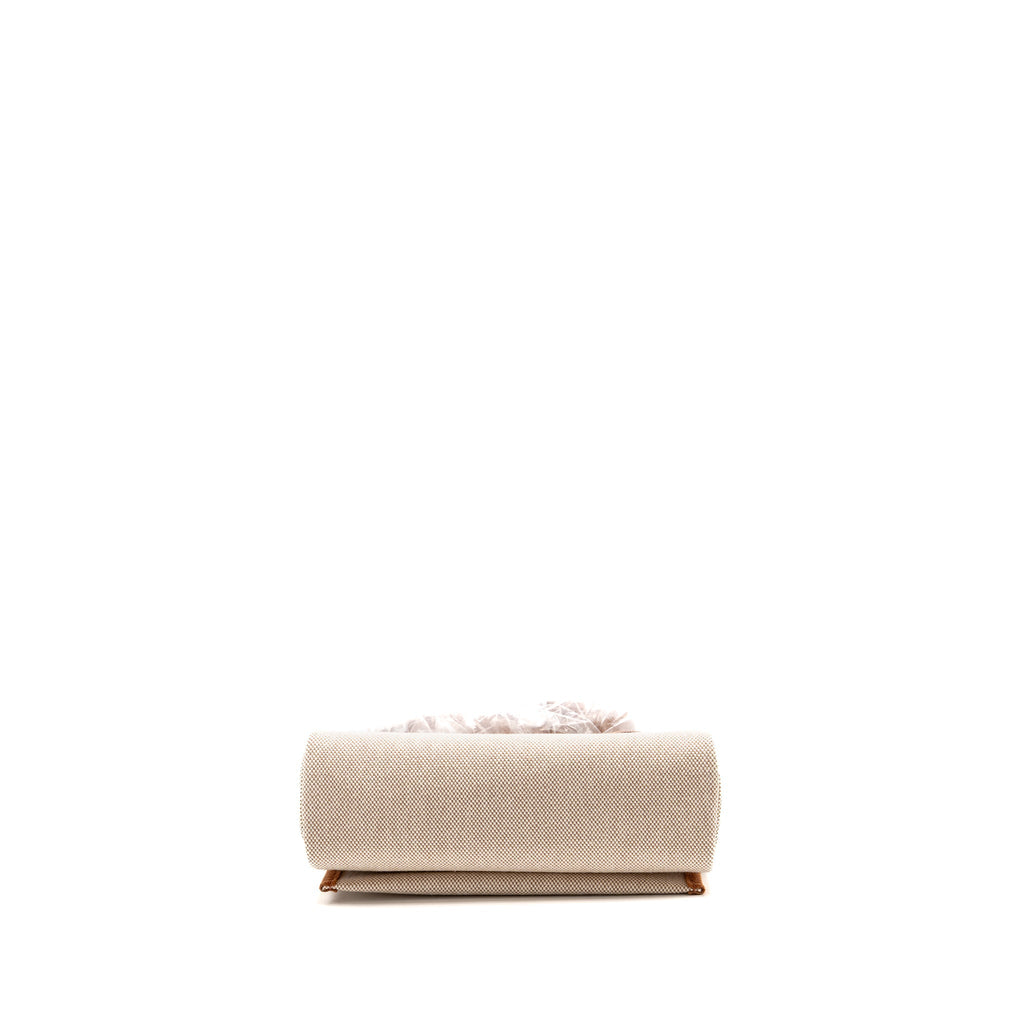 HERMES HERBAG MINI CANVAS/HUNTER LEATHER ECRU/BEIGE/FAUVE GHW