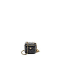 CHANEL PEARL CRUSH MINI VANITY WITH CHAIN LAMBSKIN BLACK GHW (MICROCHIP)