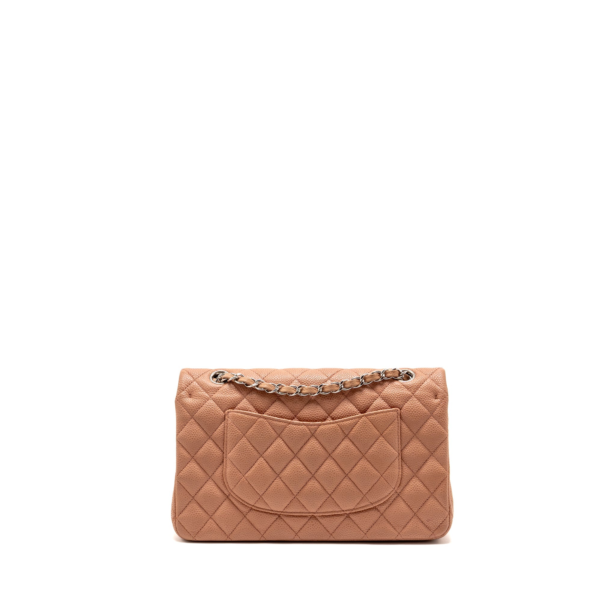 CHANEL MEDIUM CLASSIC DOUBLE FLAP BAG CAVIAR DARK PINK SHW