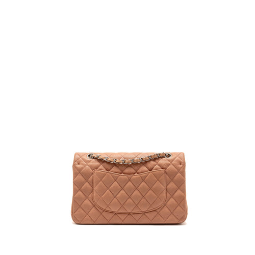 CHANEL MEDIUM CLASSIC DOUBLE FLAP BAG CAVIAR DARK PINK SHW
