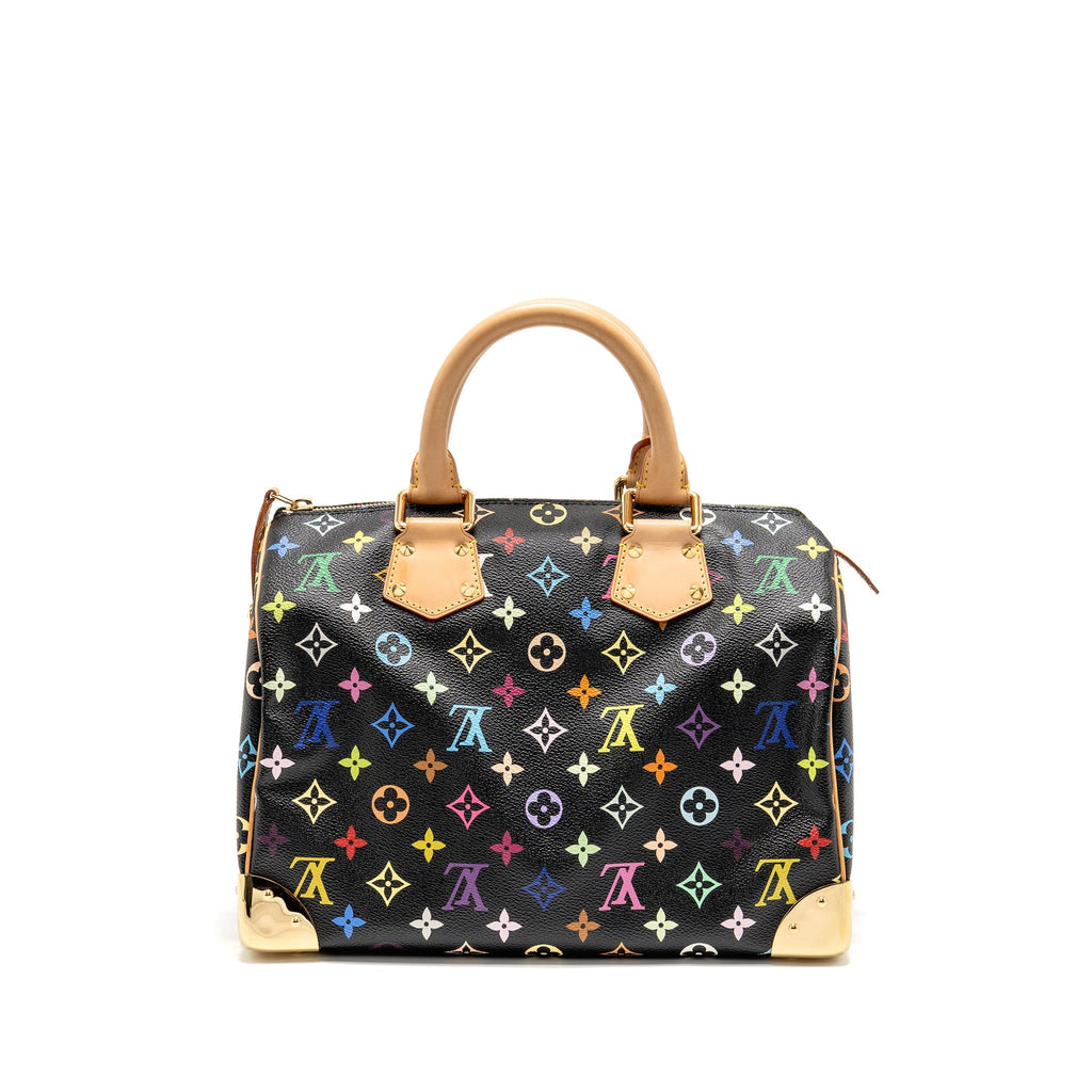 LOUIS VUITTON X TAKASHI MURAKAMI SPEEDY 30 LIMITED EDITION MULTICOLOURED MONOGRAM CANVAS BLACK GHW