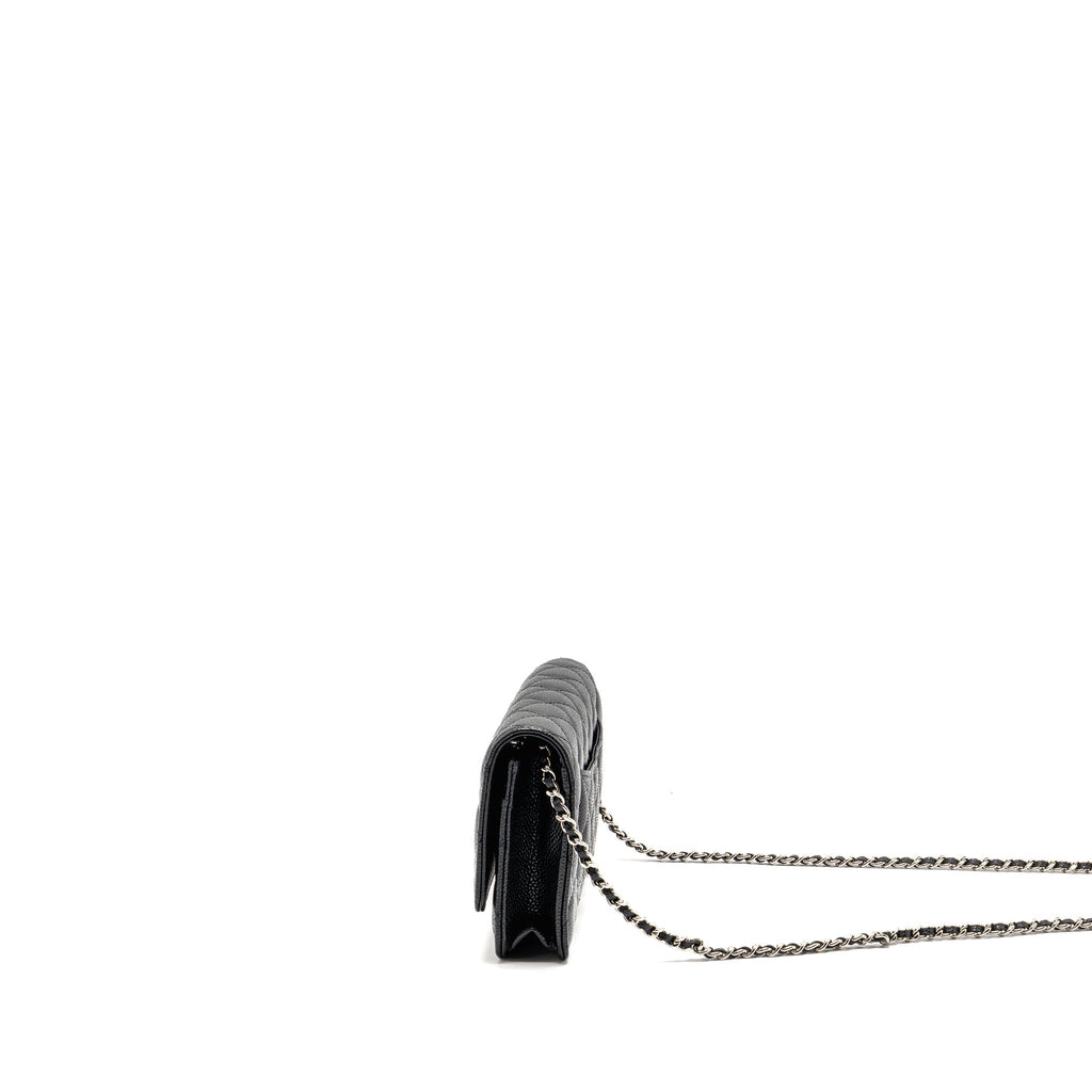 CHANEL CLASSIC WALLET ON CHAIN CAVIAR BLACK SHW