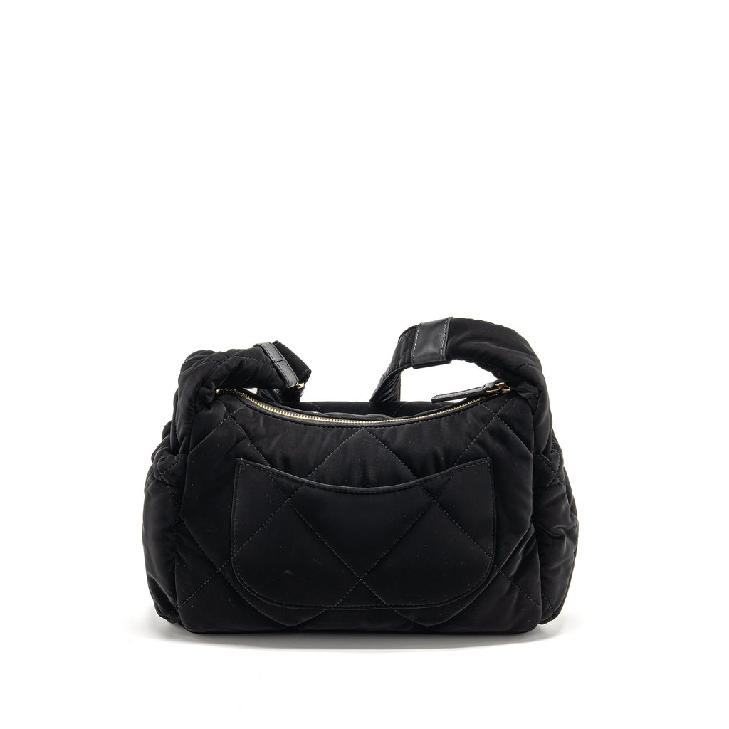 CHANEL 24N SKI SERIES COCONEIGE SHOULDER BAG NYLON BLACK GHW(MICROCHIP)