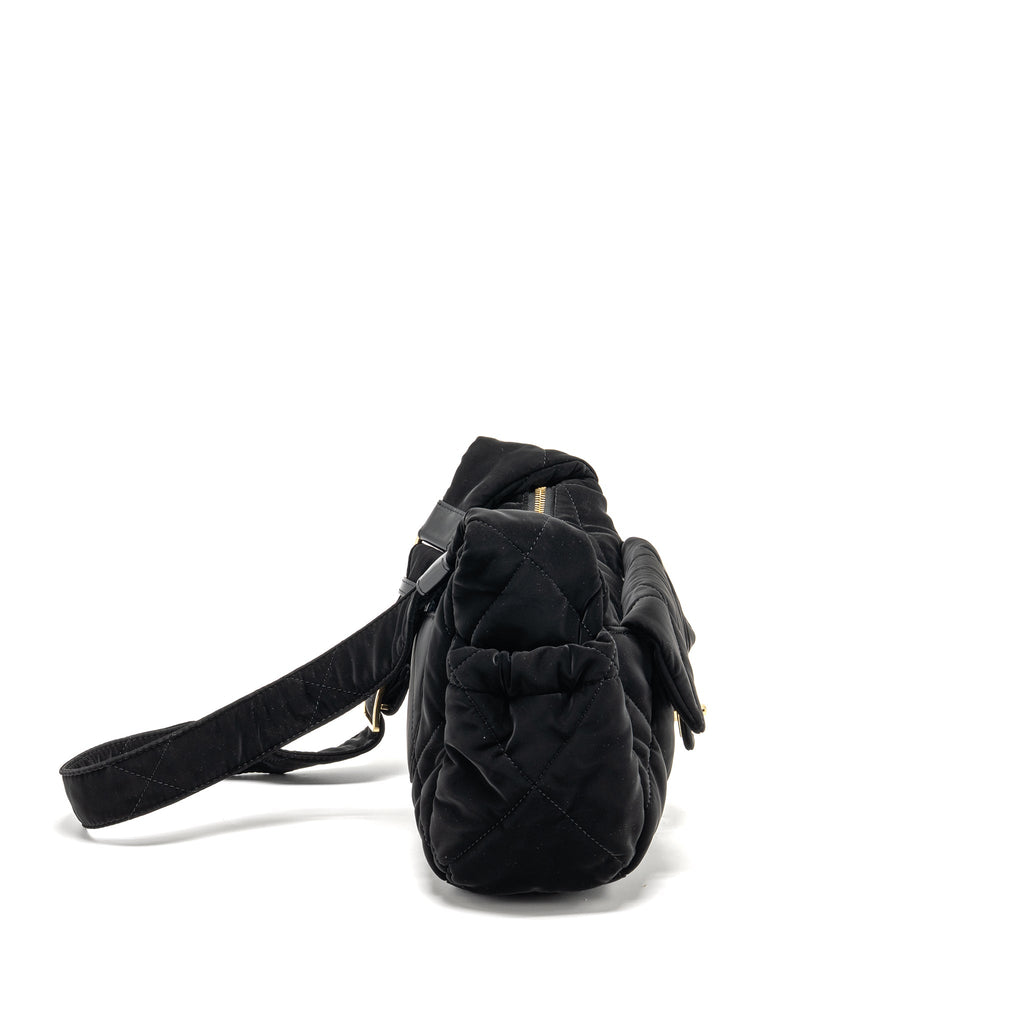 CHANEL 24N SKI SERIES COCONEIGE SHOULDER BAG NYLON BLACK GHW(MICROCHIP)