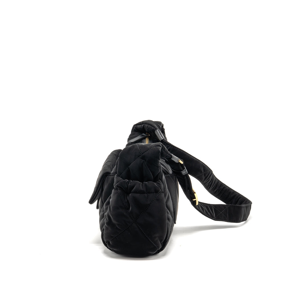 CHANEL 24N SKI SERIES COCONEIGE SHOULDER BAG NYLON BLACK GHW(MICROCHIP)