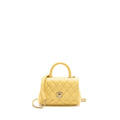 CHANEL MINI COCO HANDLE CAVIAR YELLOW LGHW (MICROCHIP)