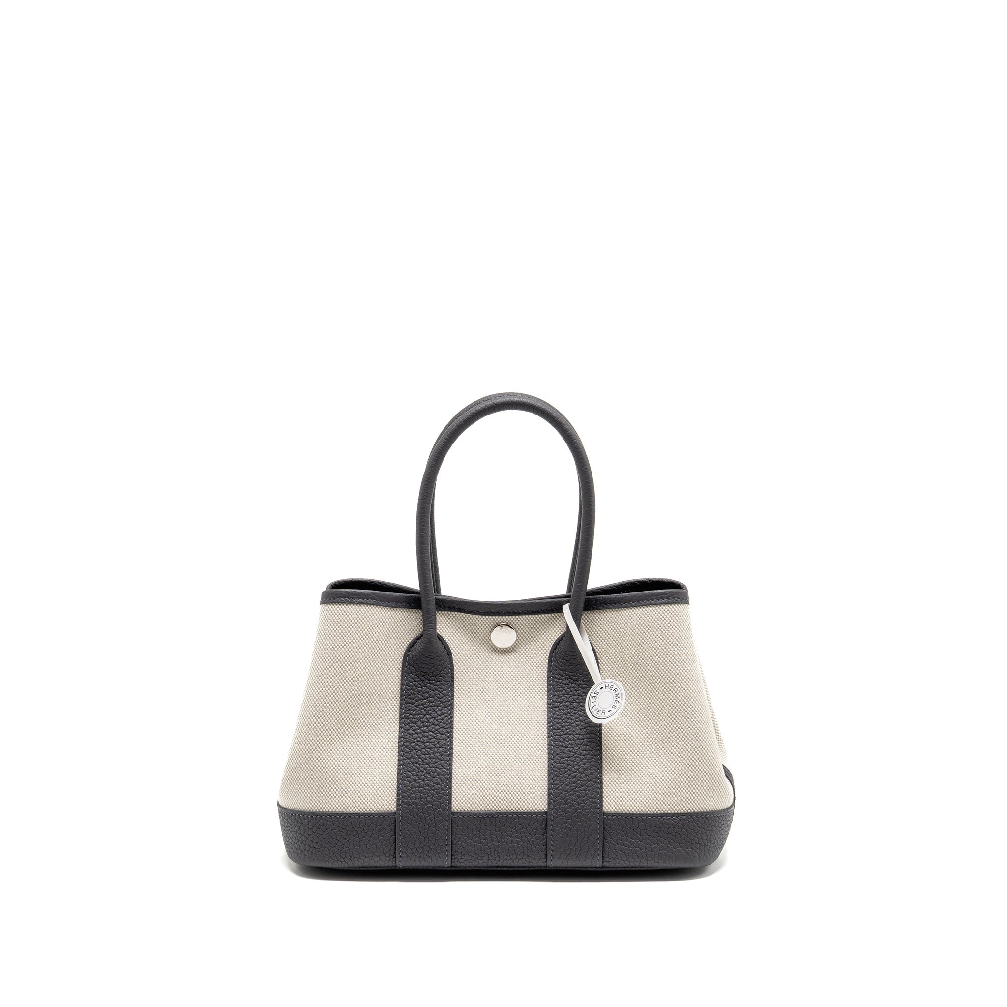 HERMES NEO GARDEN PARTY 23 CANVAS/NEGONDA ECRU/BLEU GLACIER/ARDOISE SHW