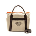 HERMES THE GROOMING BAG POLYAMIDE/COTTON/POLYURETHANE BEIGE SABLE/FEU SHW