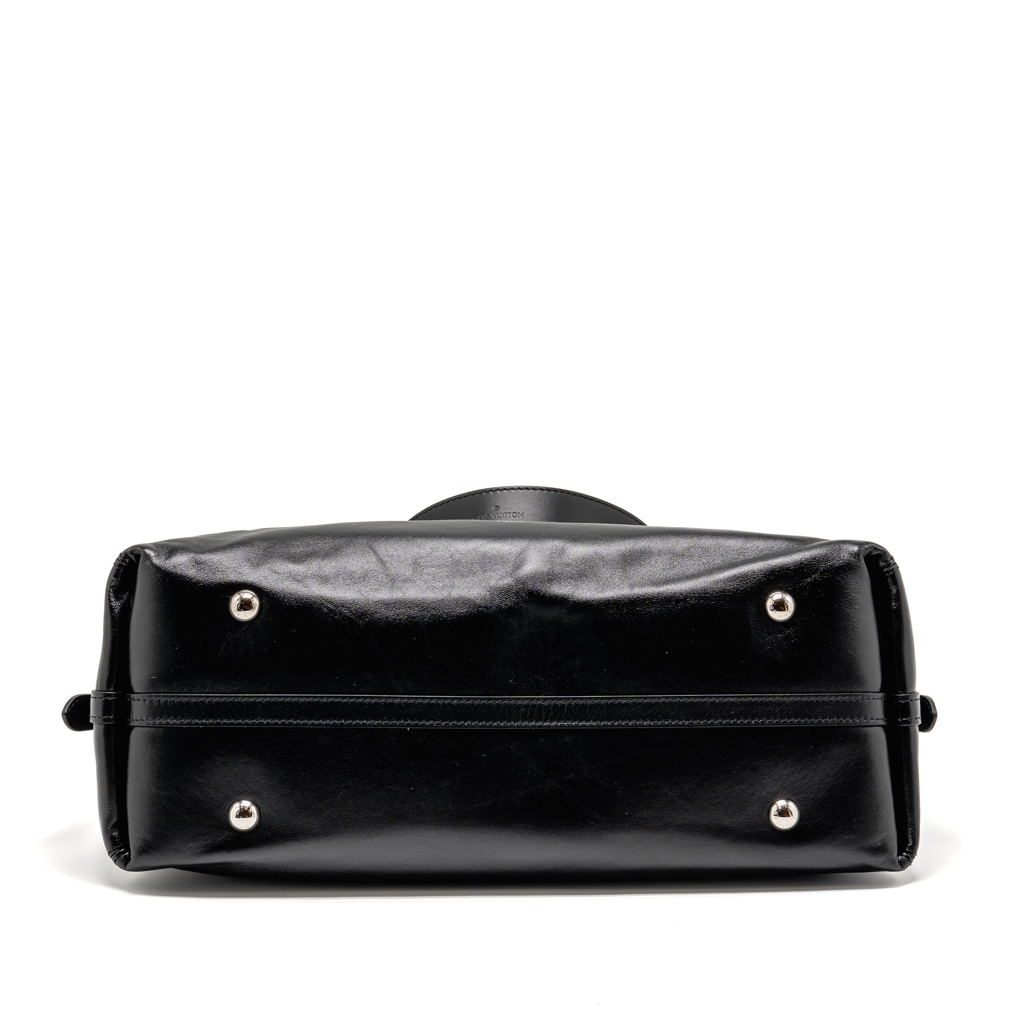 LOUIS VUITTON CARRYALL VIBE MM LAMBSKIN/MONOGRAM CANVAS BLACK SHW
