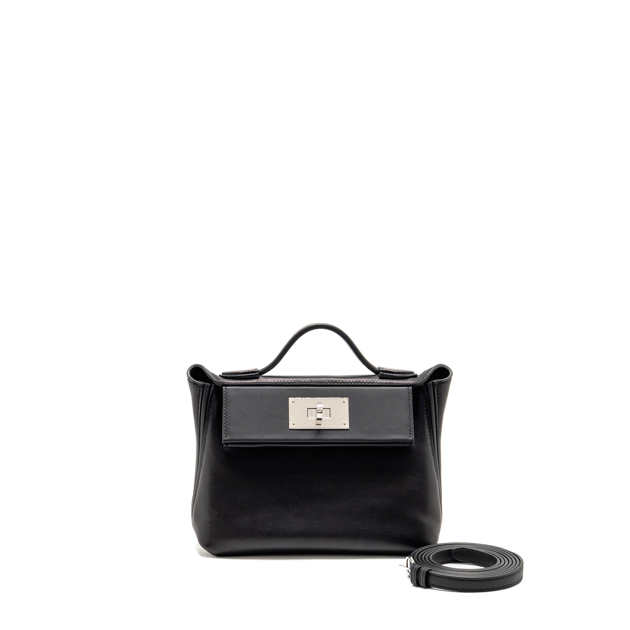 HERMES MINI 24/24 2424-21 BAG VOLUPTO/ SWIFT BLACK SHW