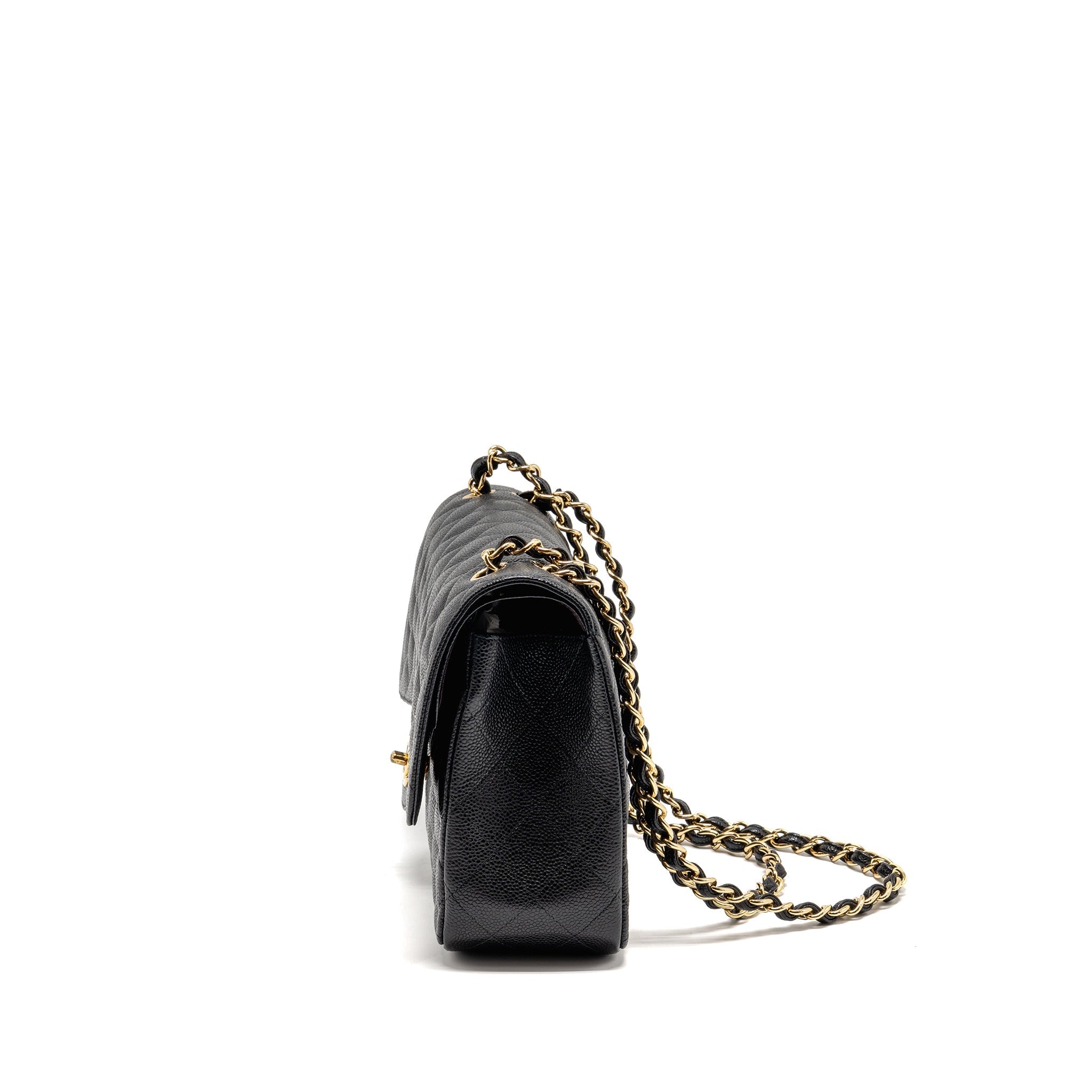 CHANEL JUMBO CLASSIC DOUBLE FLAP BAG CAVIAR BLACK GHW