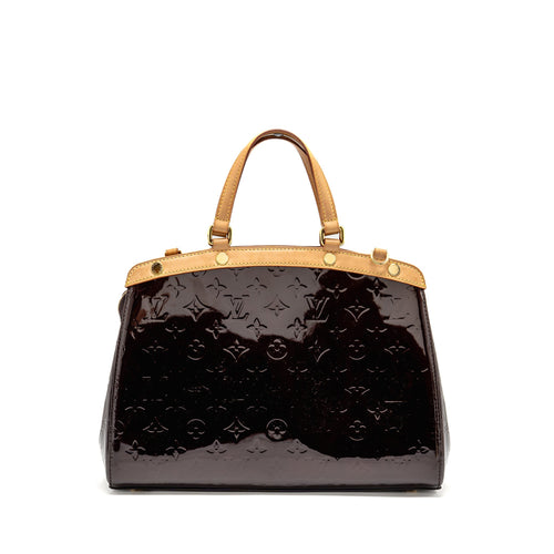 LOUIS VUITTON VERNIS BREA MM BAG MONOGRAM PATENT AMARANTE GHW
