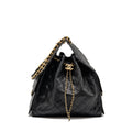 CHANEL 25 MEDIUM CAVIAR BLACK GHW (MICROCHIP)