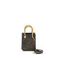BVLGARI SERPENTINE MINI TOTE BAG CRYSTAL SPARKLE CALFSKIN ANTIQUE BRONZE/GOLD GHW
