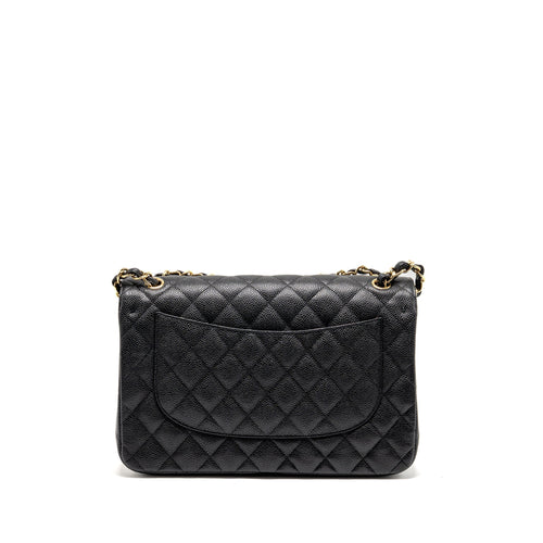 CHANEL JUMBO CLASSIC DOUBLE FLAP BAG CAVIAR BLACK GHW