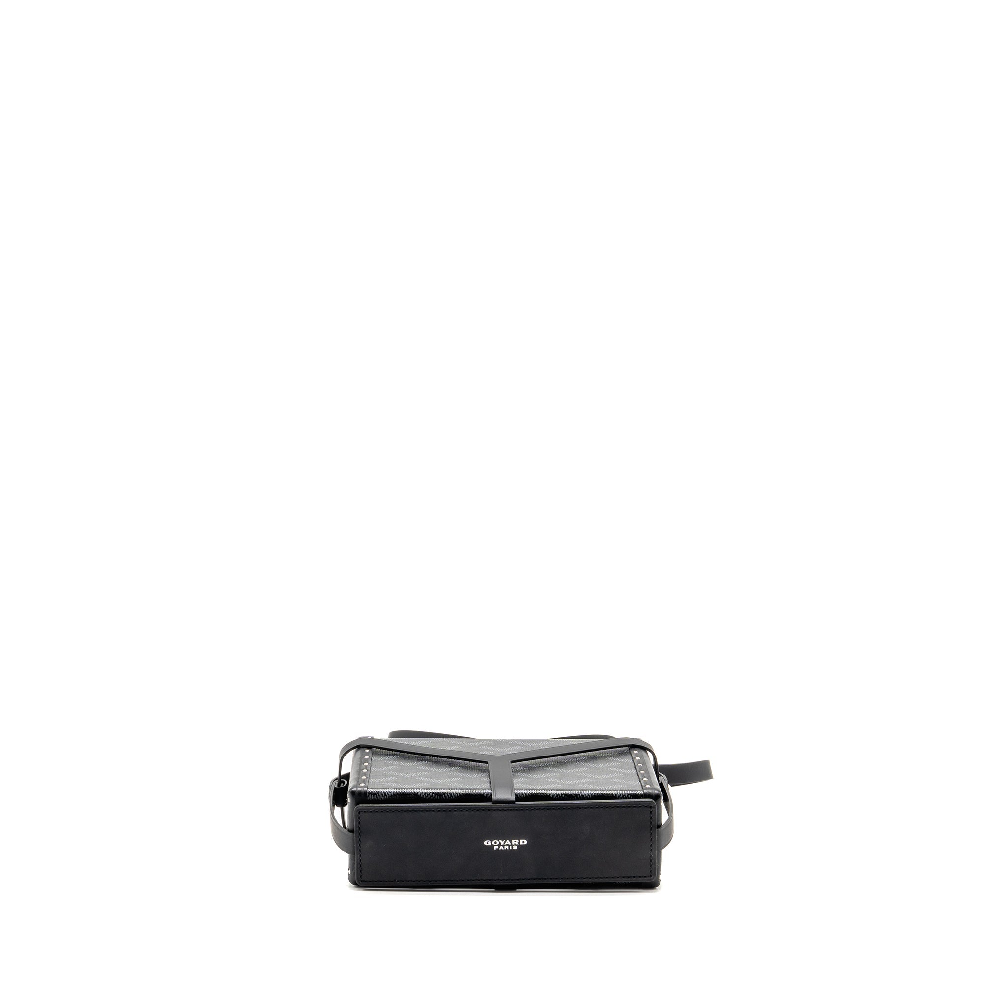GOYARD MINAUDIERE TRUNK BAG GOYARDINE CANVAS BLACK SHW