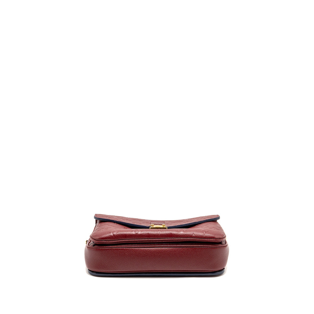 LOUIS VUITTON POCHETTE MÉTIS MONOGRAM EMPREINTE DARK RED GHW