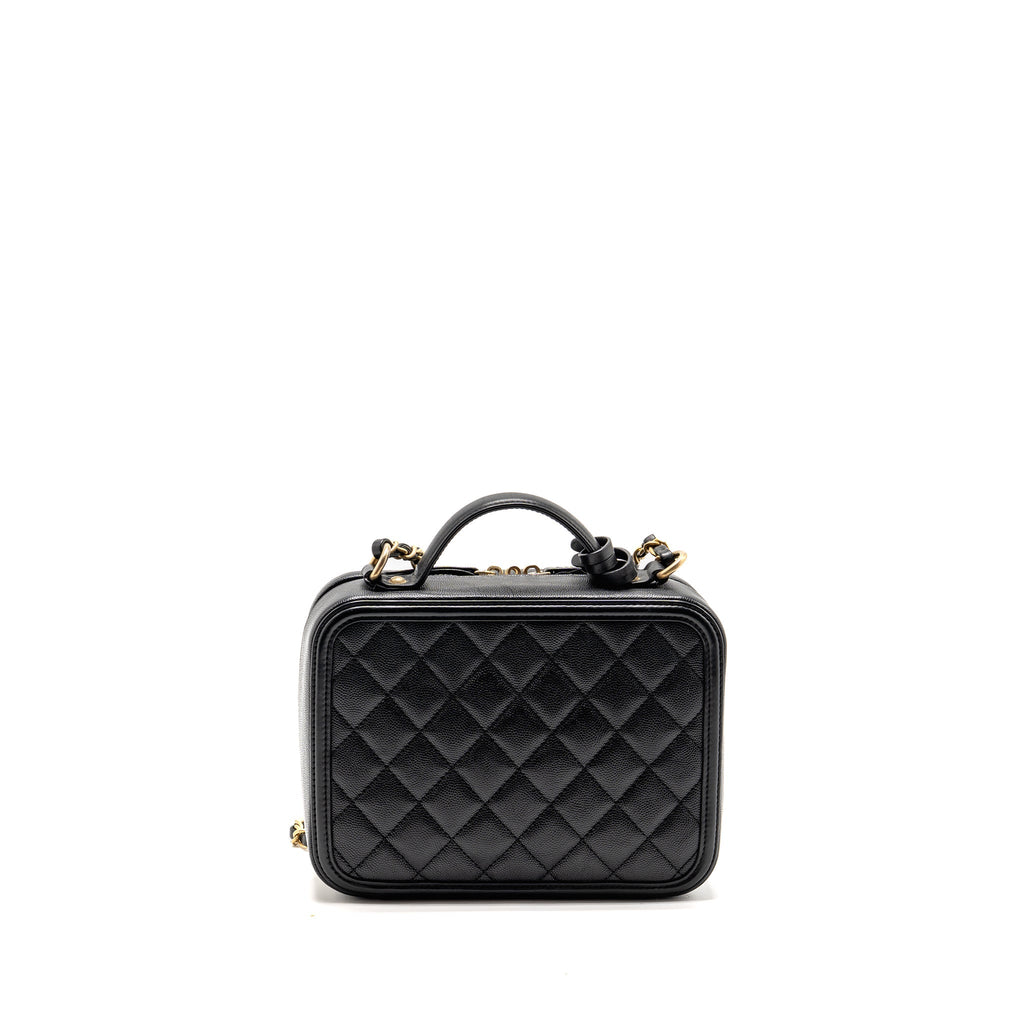CHANEL CC FILIGREE VANITY CAVIAR BLACK GHW