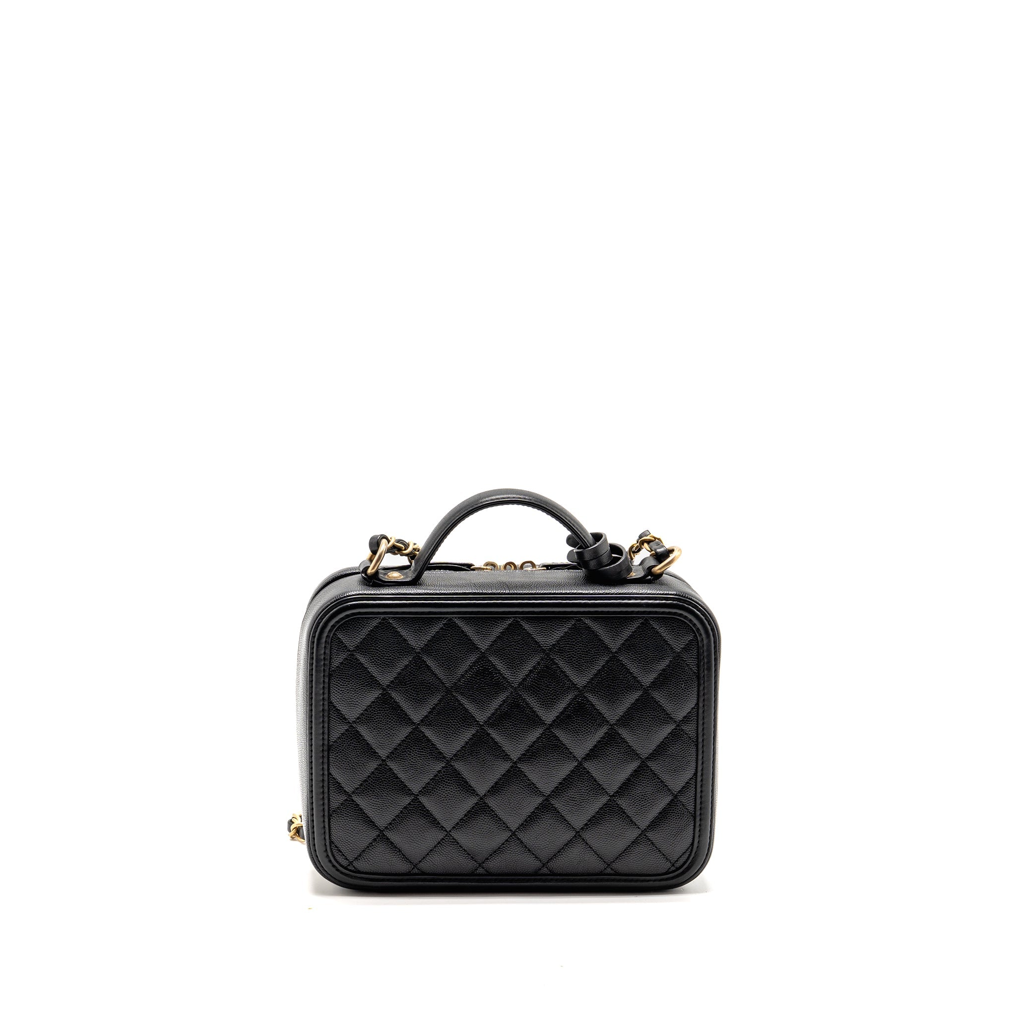 CHANEL CC FILIGREE VANITY CAVIAR BLACK GHW
