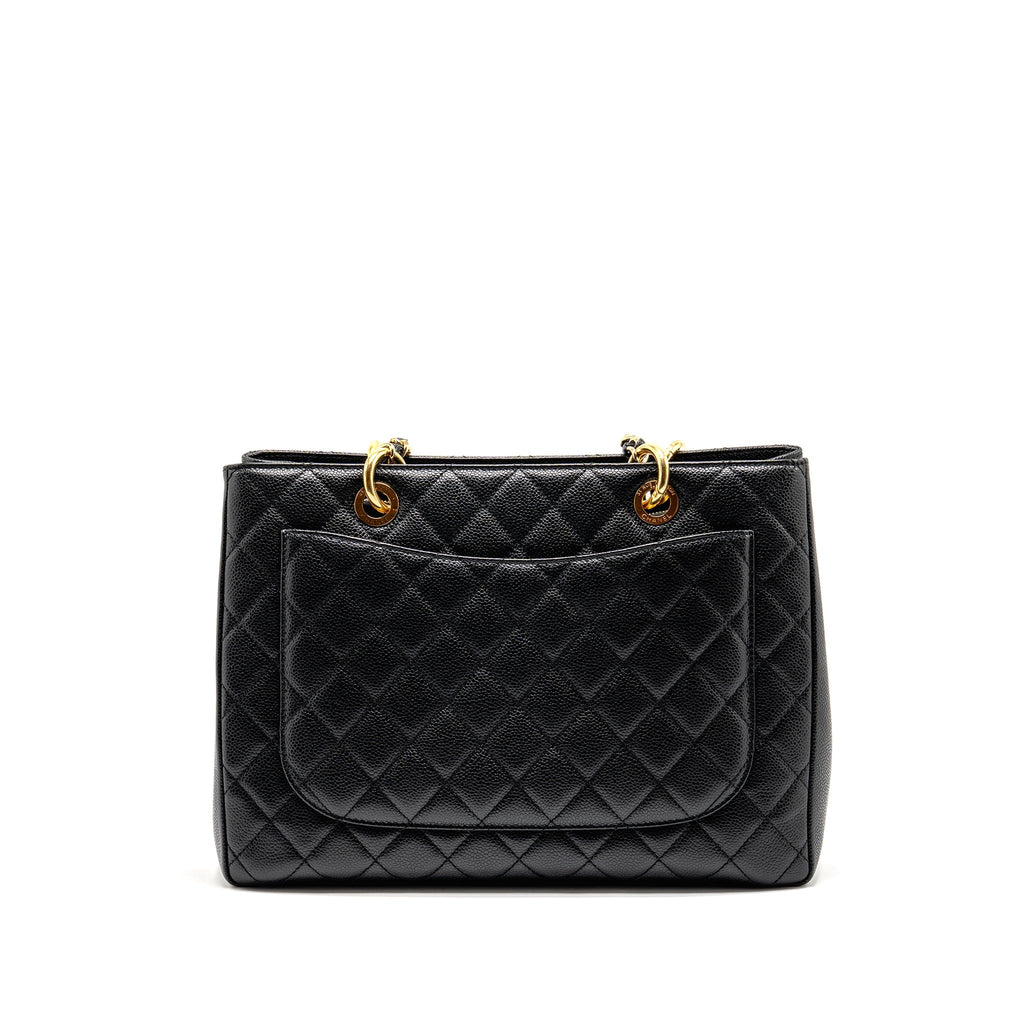 CHANEL GRAND SHOPPING TOTE BAG CAVIAR BLACK GHW