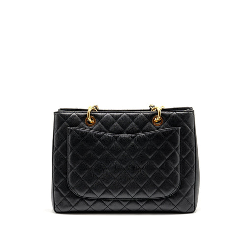 CHANEL GRAND SHOPPING TOTE BAG CAVIAR BLACK GHW