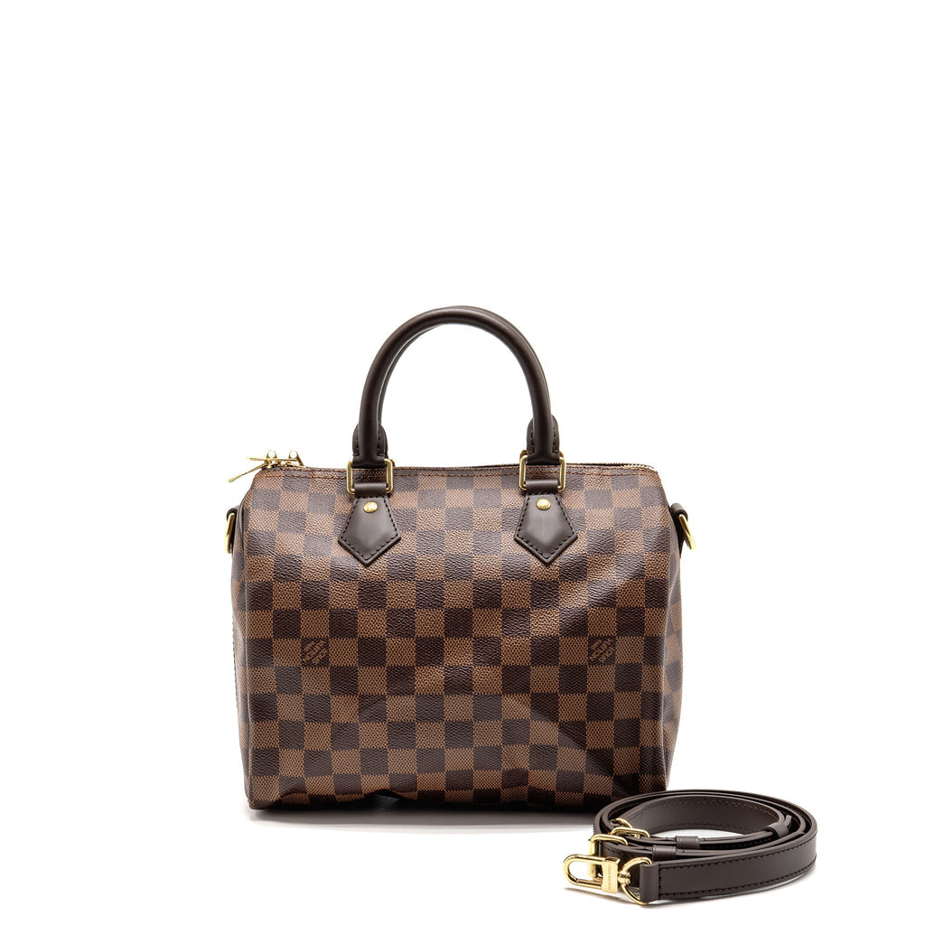 LOUIS VUITTON SPEEDY BANDOULIERE 25 DAMIER EBENE CANVAS GHW
