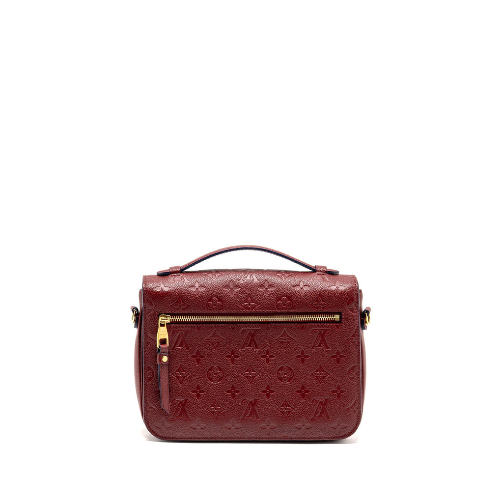 LOUIS VUITTON POCHETTE MÉTIS MONOGRAM EMPREINTE DARK RED GHW