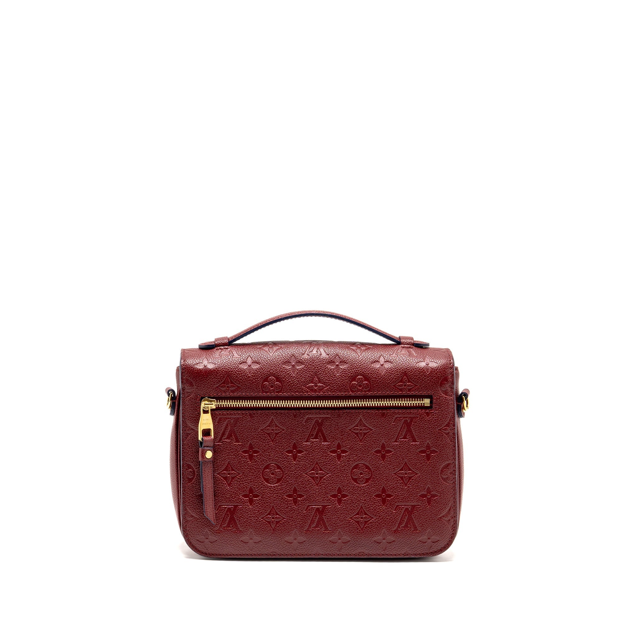 LOUIS VUITTON POCHETTE MÉTIS MONOGRAM EMPREINTE DARK RED GHW
