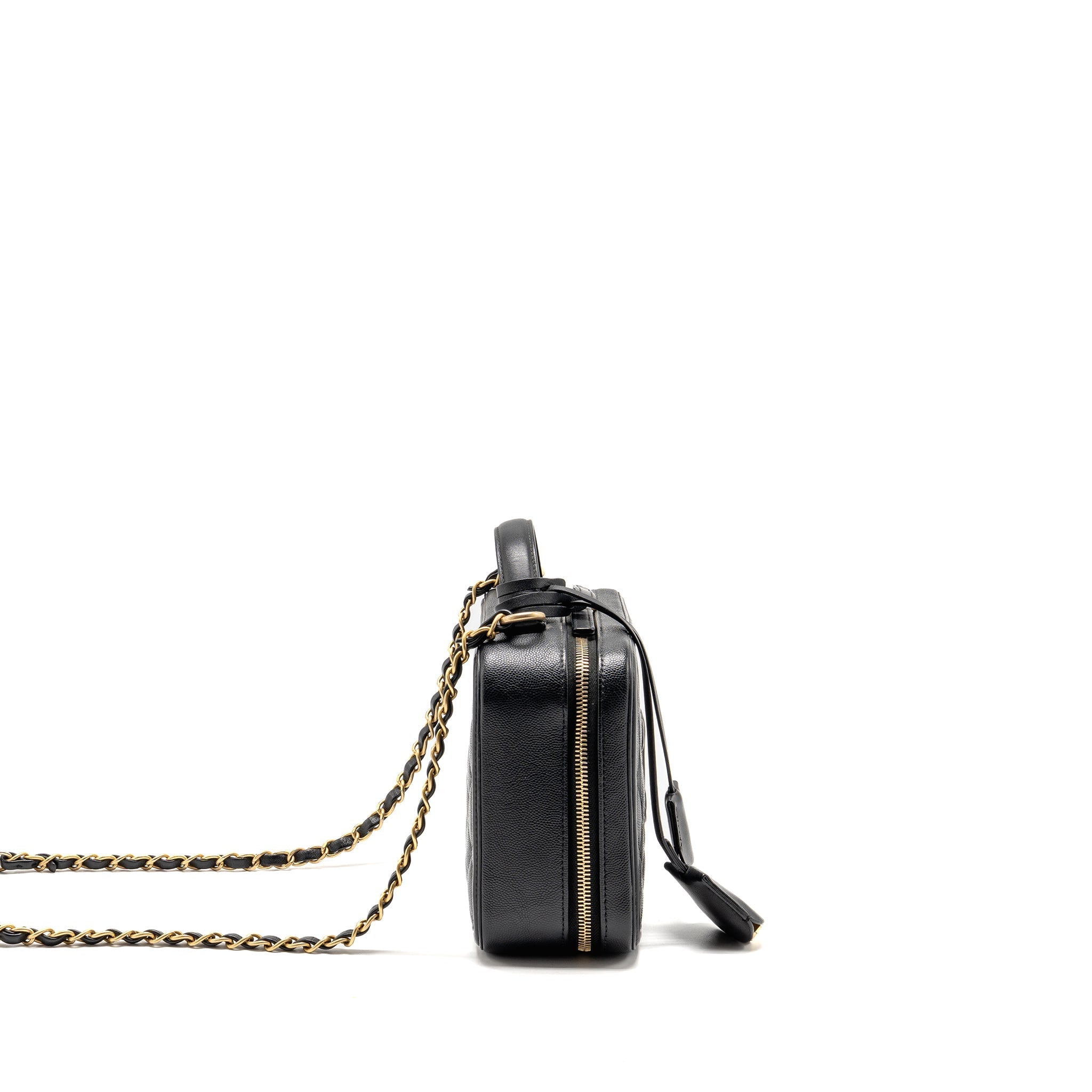 CHANEL CC FILIGREE VANITY CAVIAR BLACK GHW