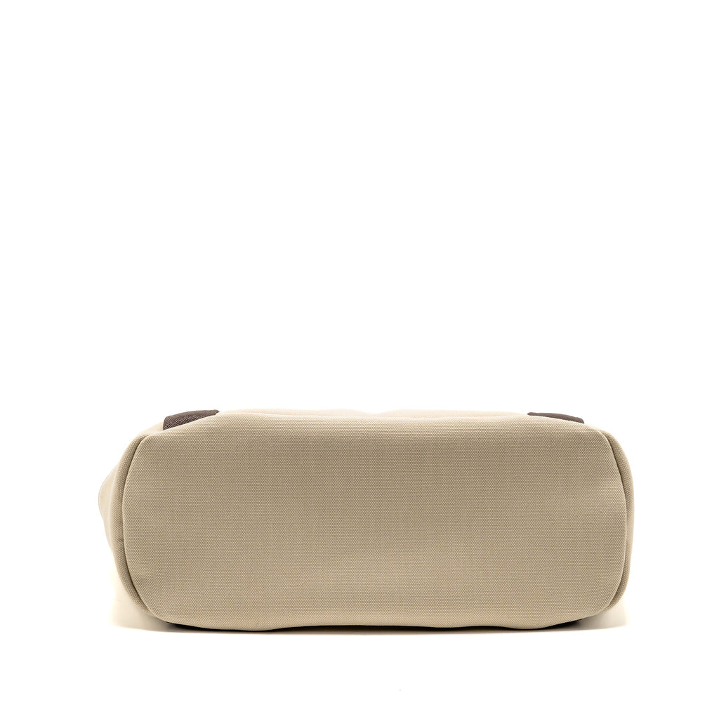 HERMES THE GROOMING BAG POLYAMIDE/COTTON/POLYURETHANE BEIGE SABLE/FEU SHW