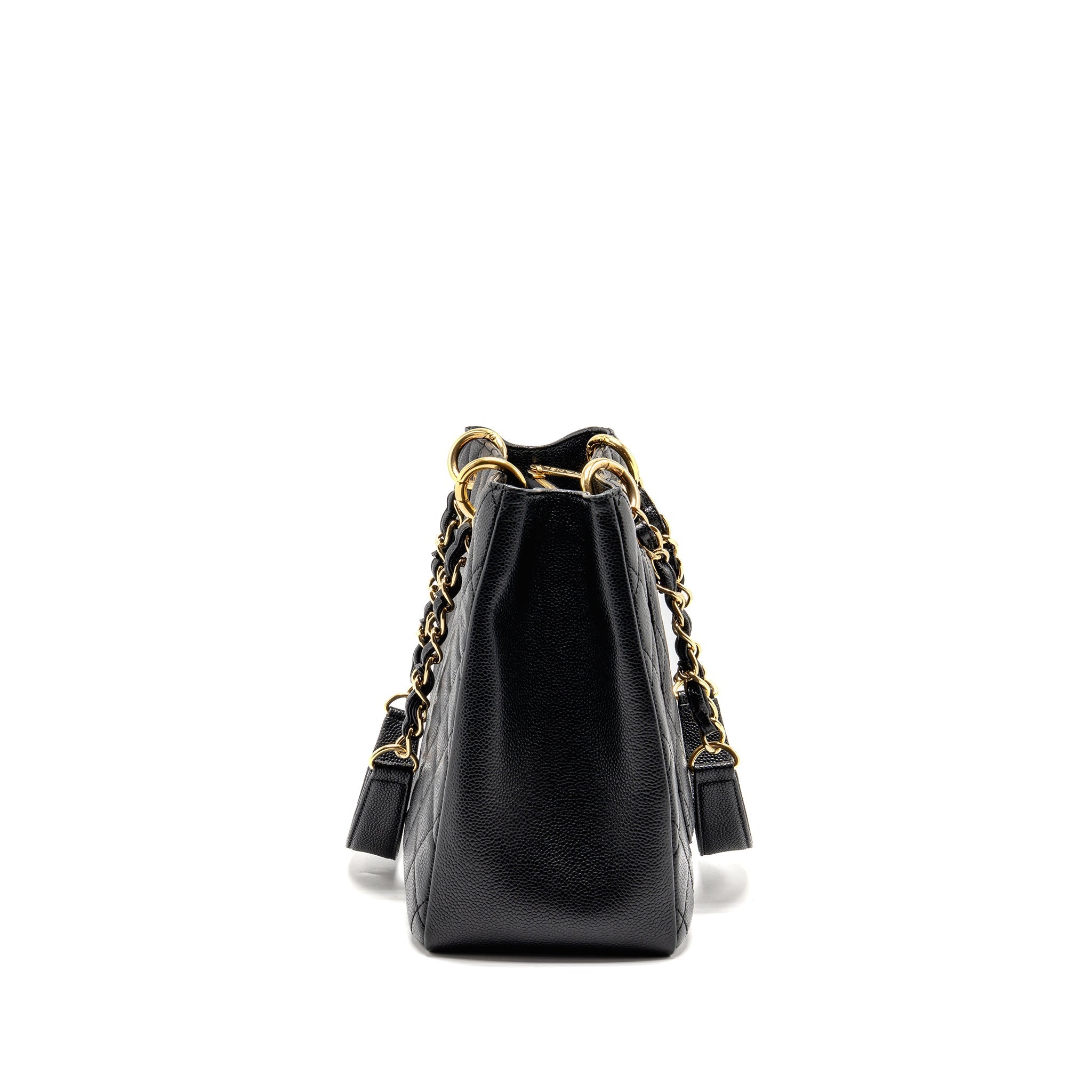CHANEL GRAND SHOPPING TOTE BAG CAVIAR BLACK GHW