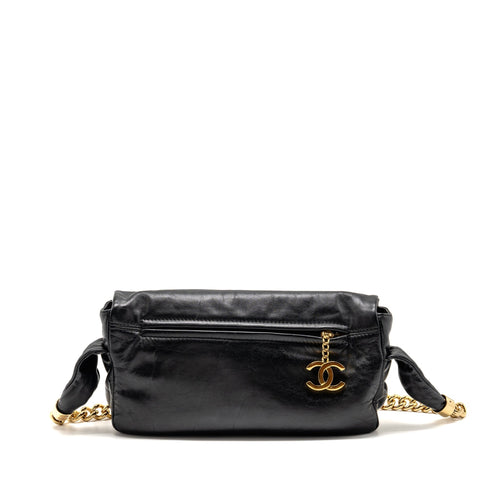 CHANEL RODEO DRIVE FLAP BAG CALFSKIN BLACK GHW