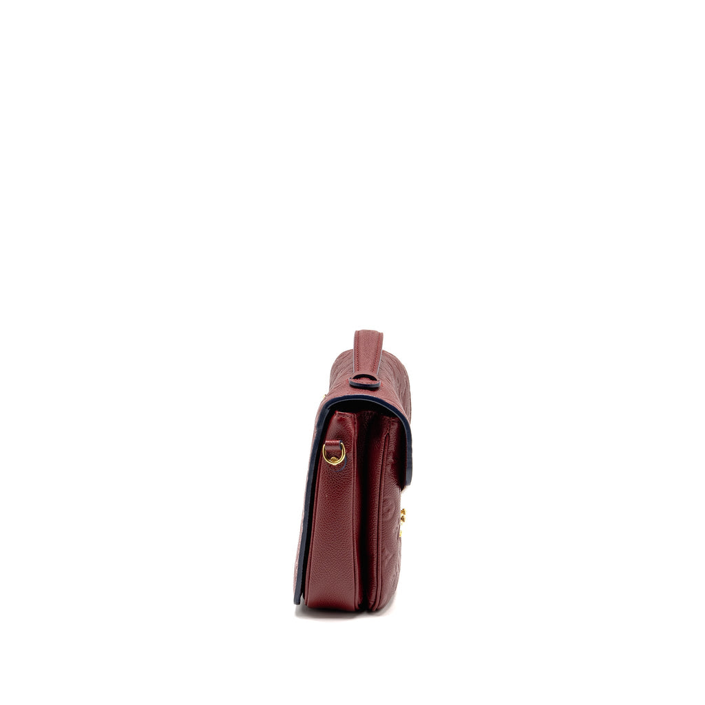 LOUIS VUITTON POCHETTE MÉTIS MONOGRAM EMPREINTE DARK RED GHW