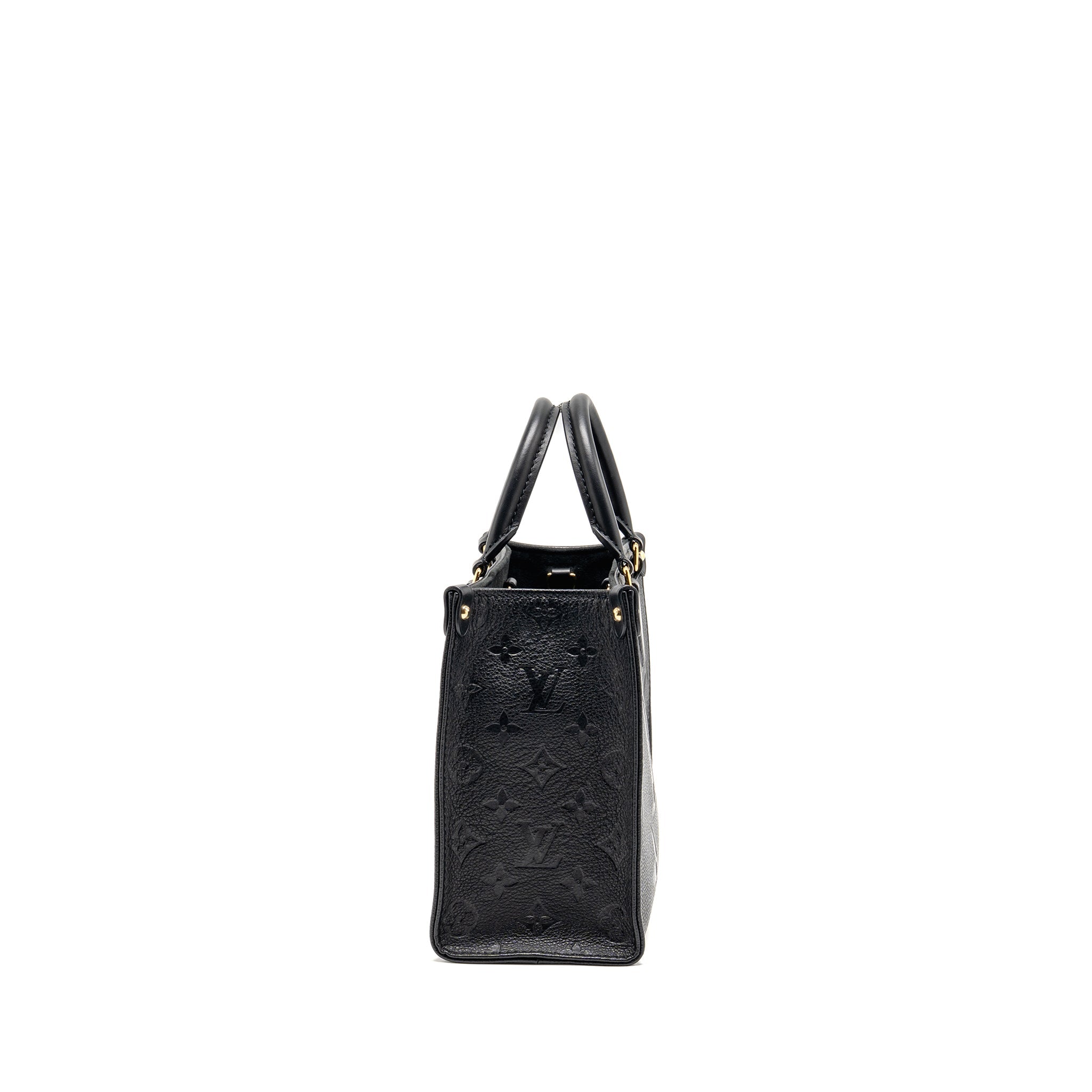 LOUIS VUITTON ONTHEGO PM MONOGRAM EMPREINTE LEATHER BLACK GHW