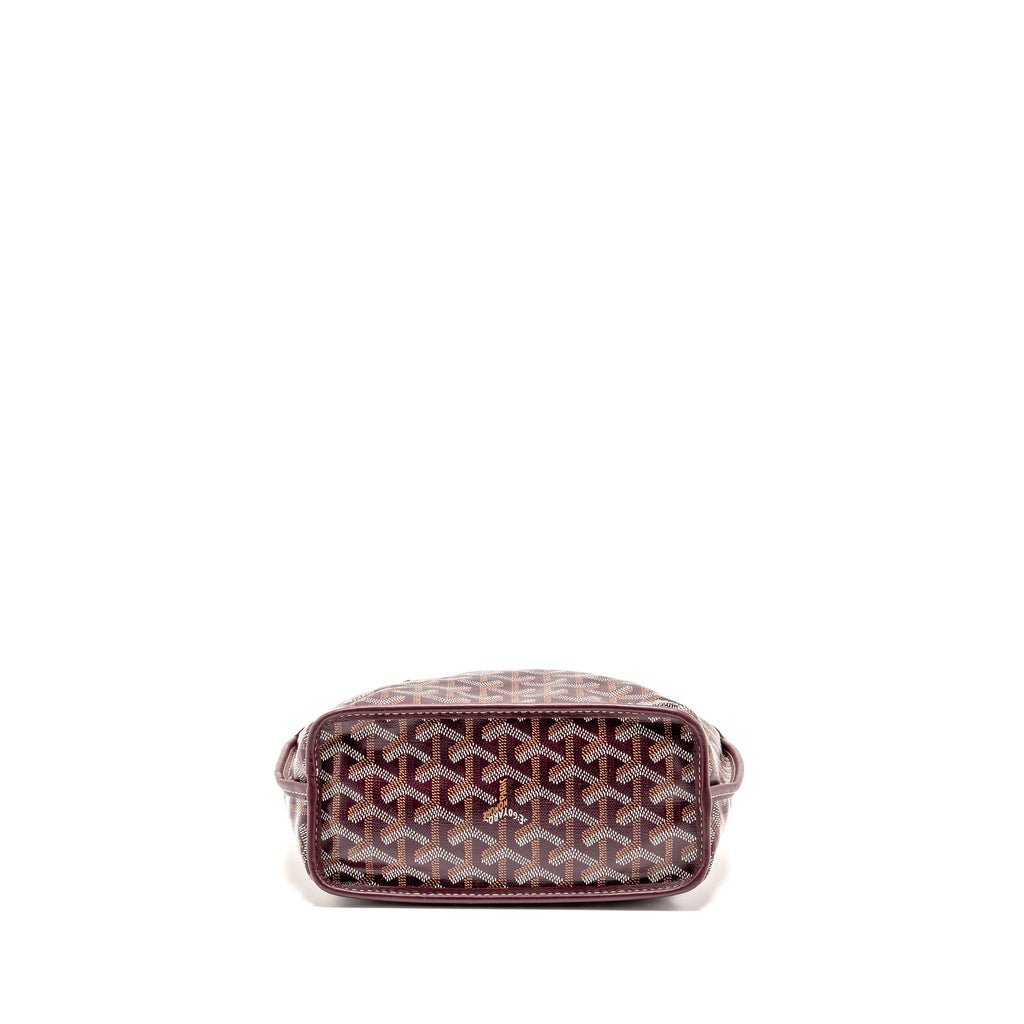 GOYARD MINI ANJOU TOTE BAG GOYARDINE CANVAS BORDEAUX SHW