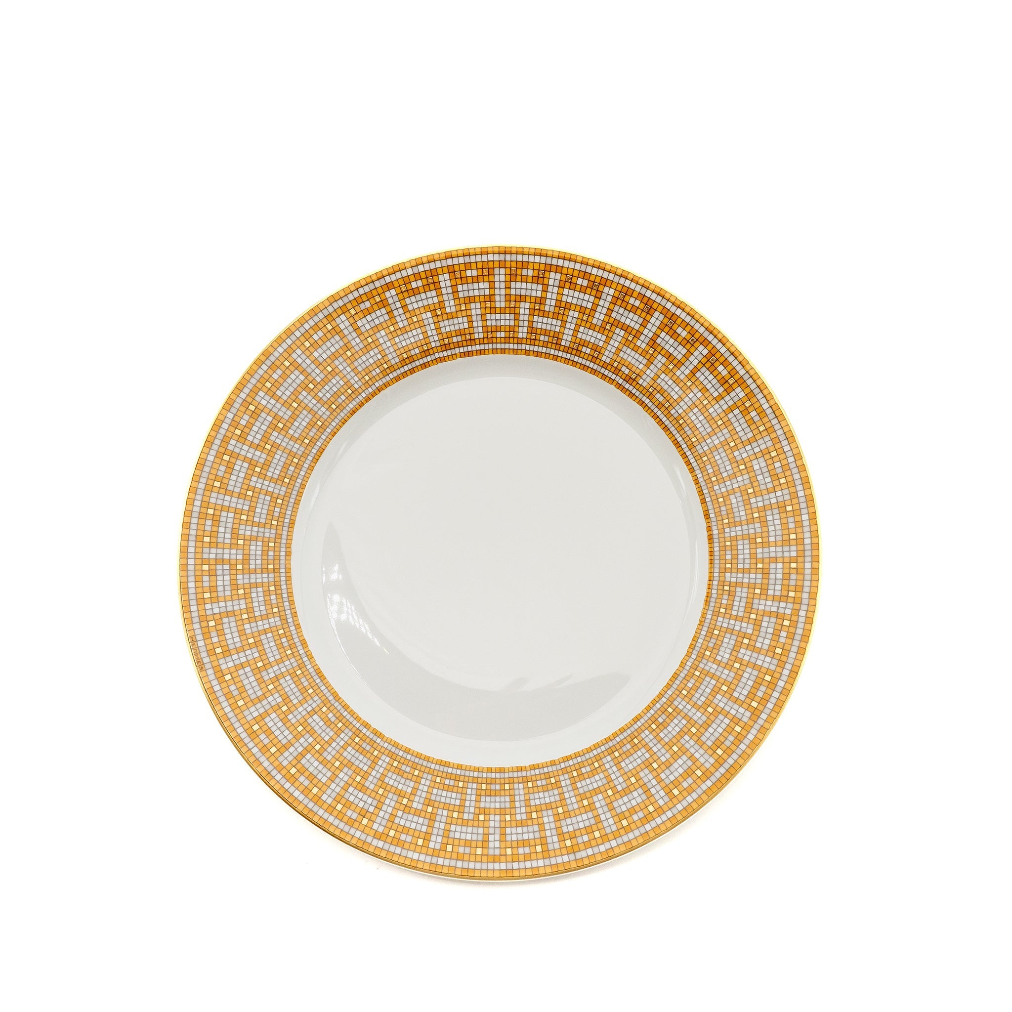 HERMES ASSIETTE MOSAIQUE AU 24 GOLD DINNER PLATES MULTICOLOUR (SELL IN A SET)
