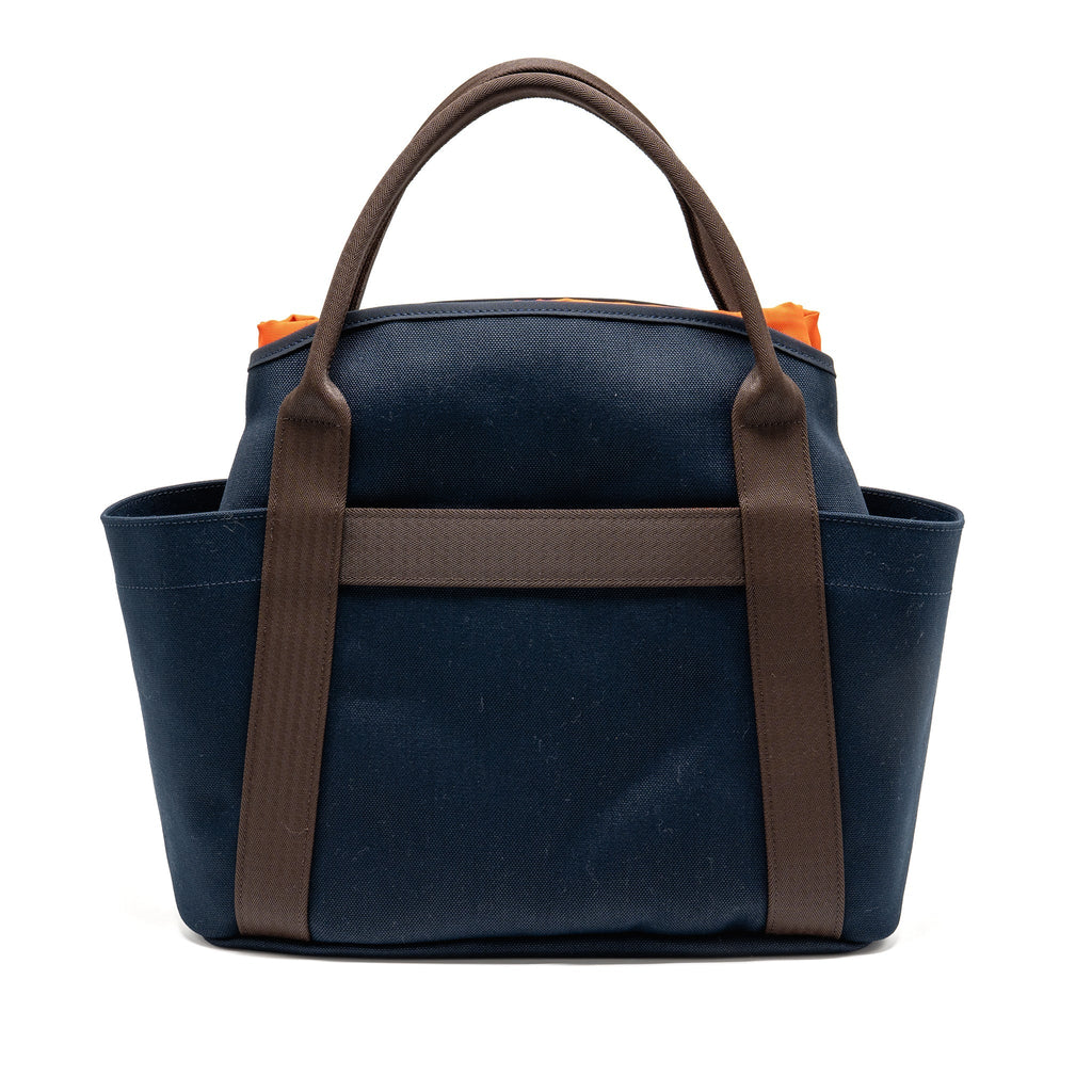 HERMES THE GROOMING BAG CANVAS BLEU NAVY/FEU SHW