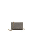 CHANEL CLASSIC WALLET ON CHAIN CAVIAR GREY LGHW (MICROCHIP)
