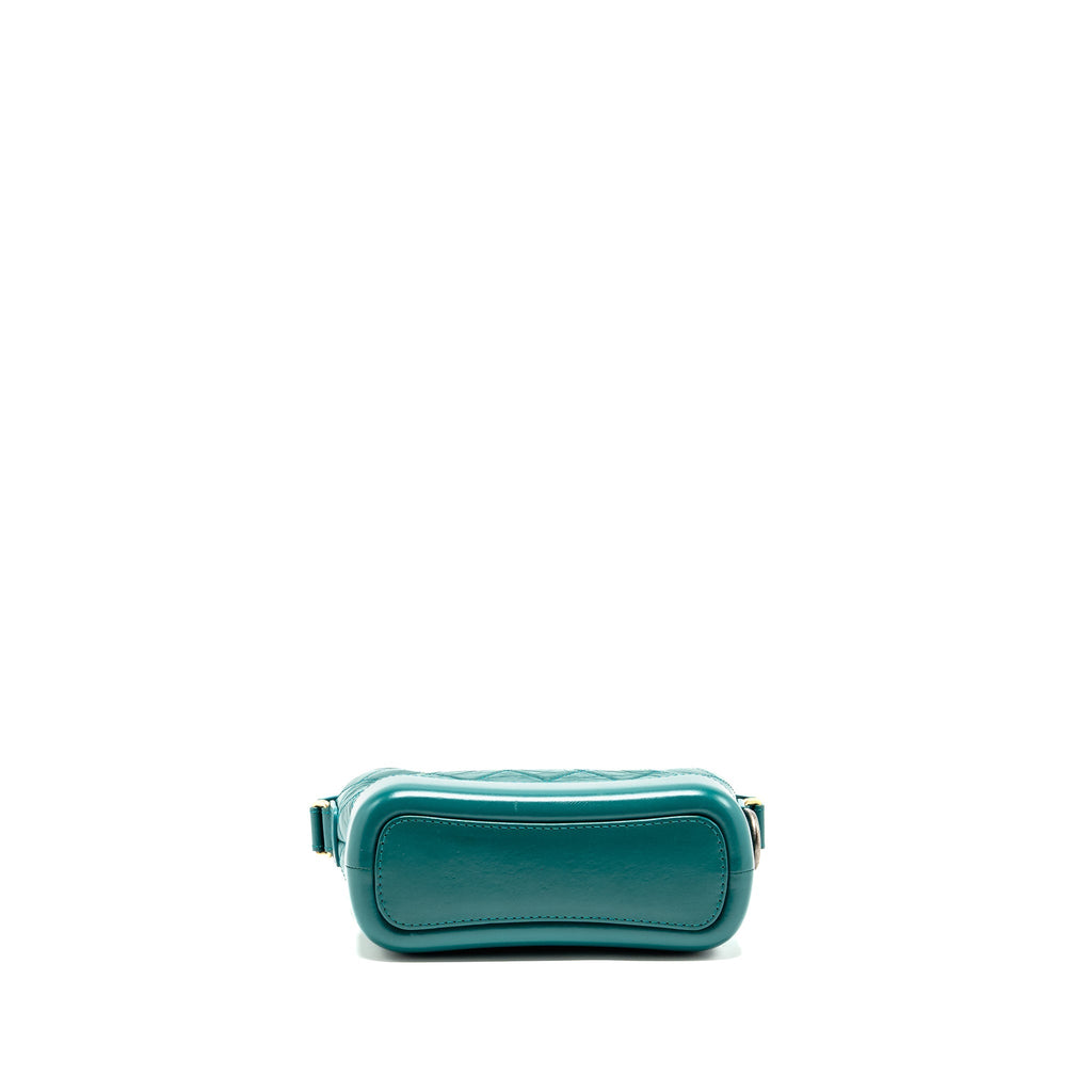 CHANEL SMALL GABRIELLE HOBO BAG AGED CALFSKIN GREEN MULTICOLOURED HAREWARE