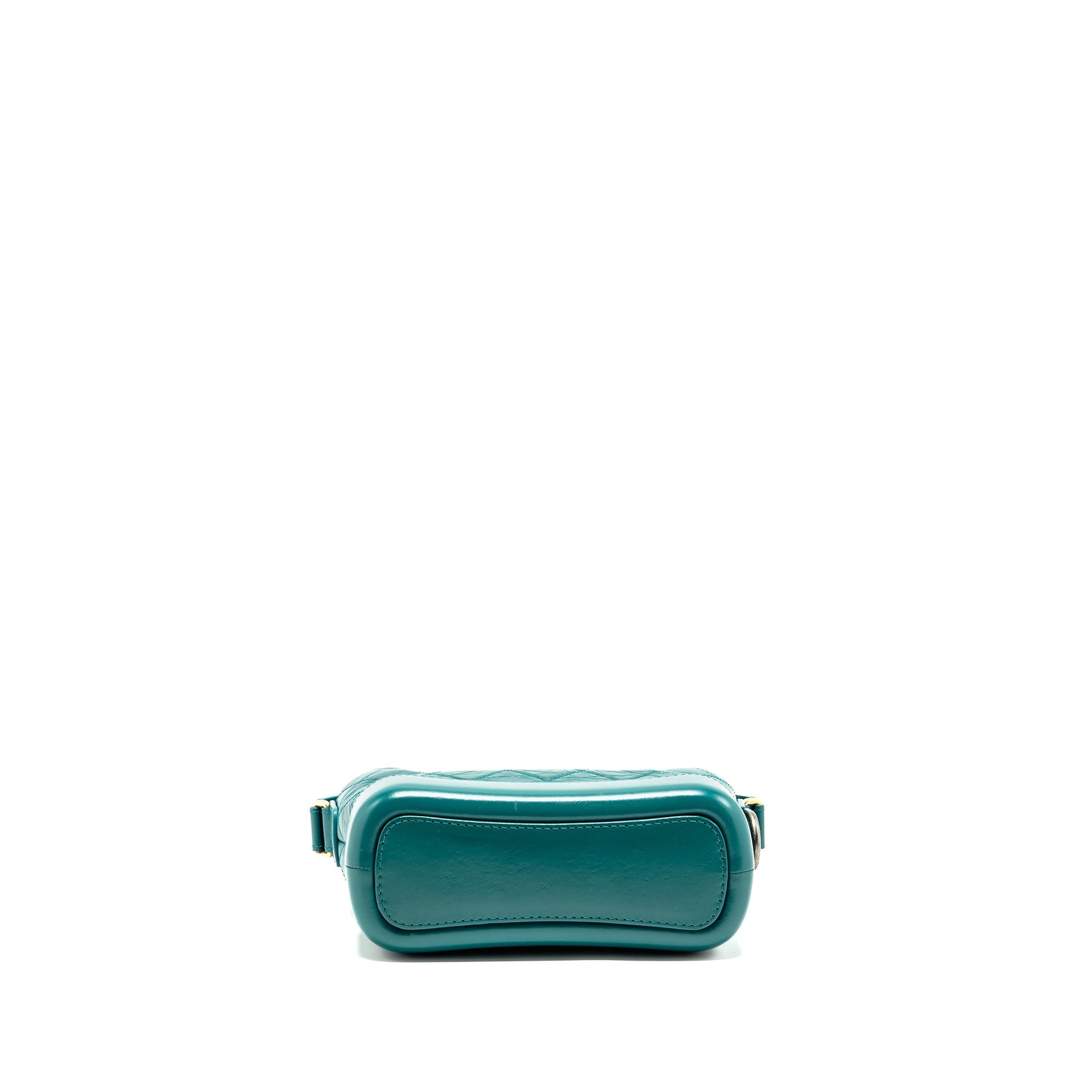 CHANEL SMALL GABRIELLE HOBO BAG AGED CALFSKIN GREEN MULTICOLOURED HAREWARE