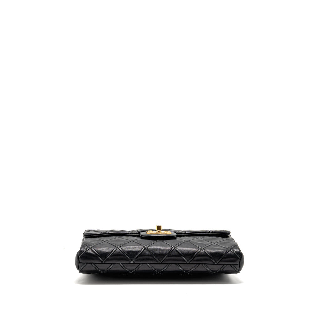 CHANEL THIN CITY FLAP BAG CALFSKIN BLACK GHW