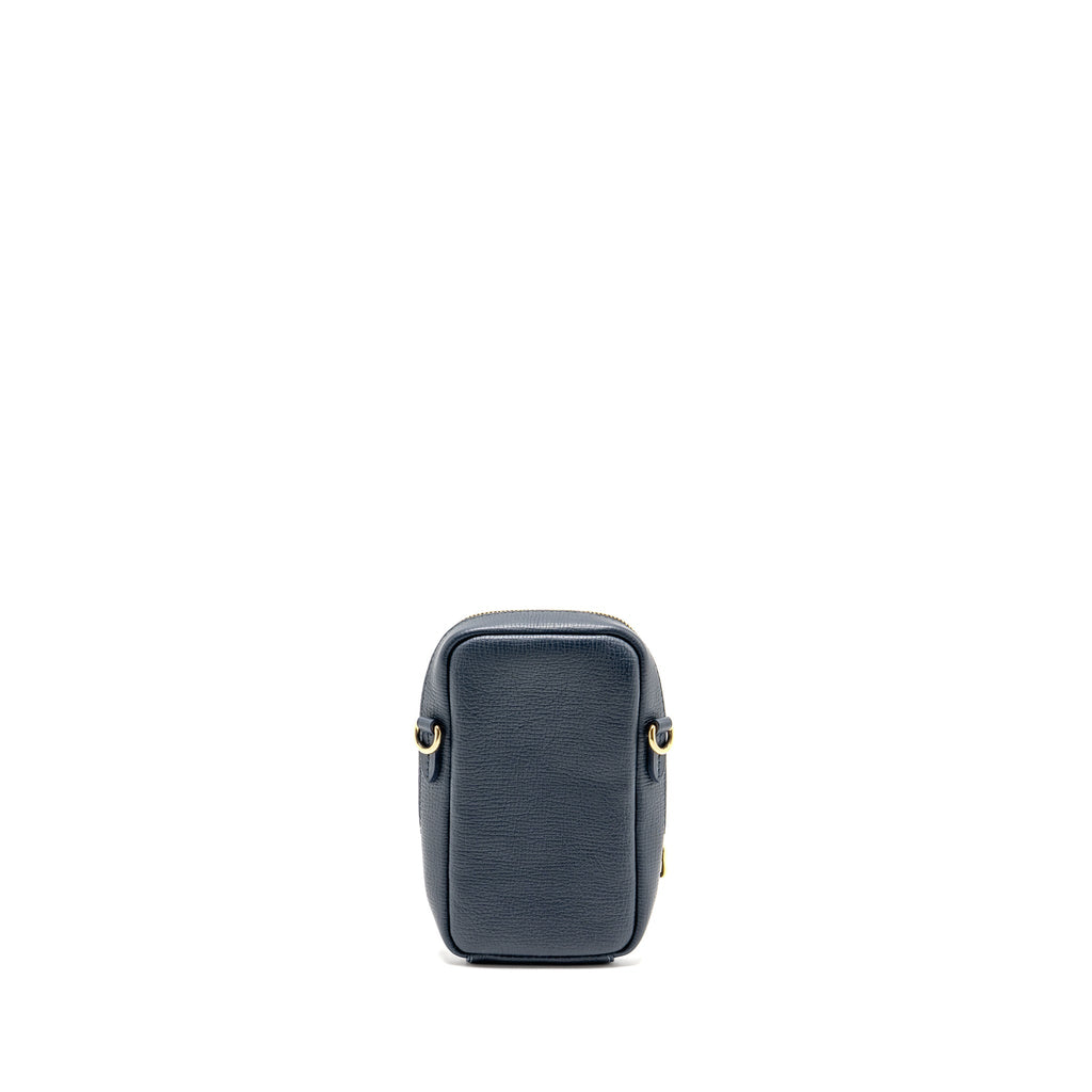 LOUIS VUITTON X NIGO FLAT DOUBLE PHONE POUCH DENIM/CALFSKIN BLUE GHW